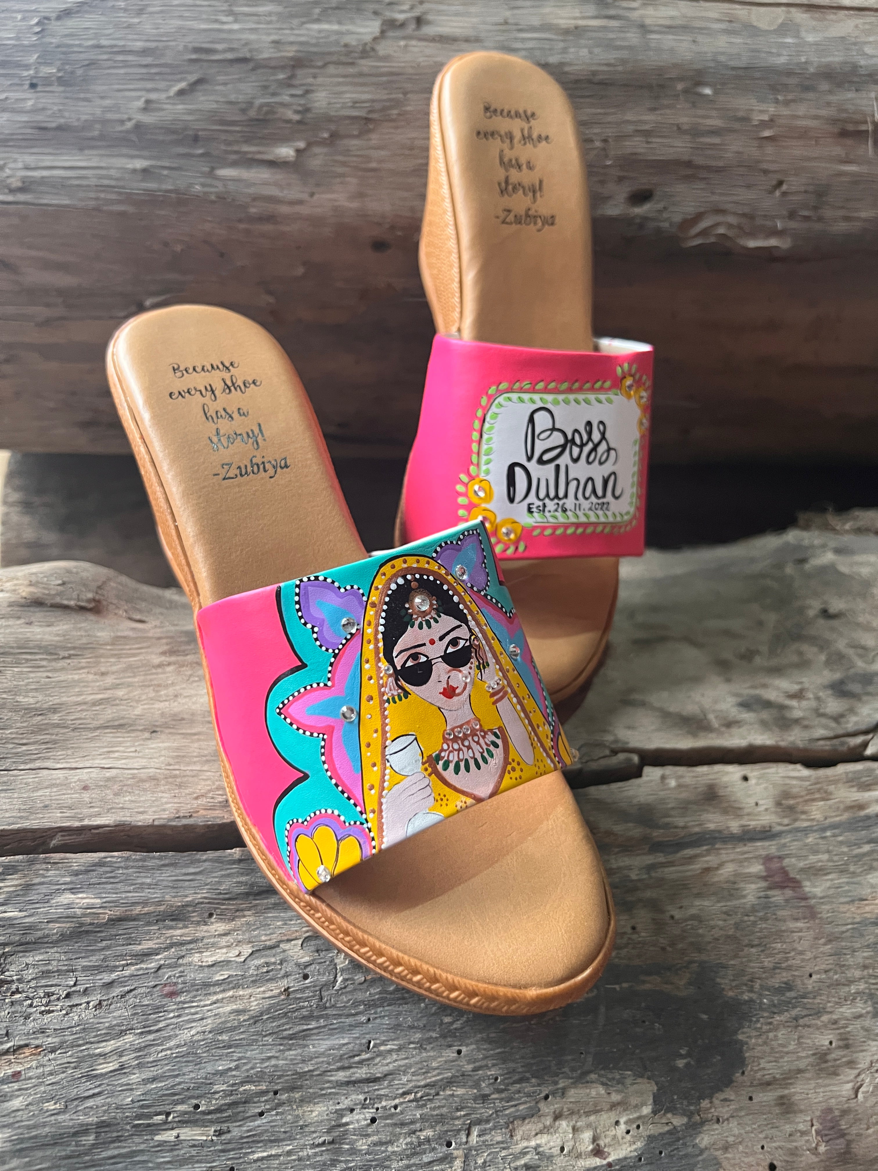 Hot pink boss dulhan Wedges