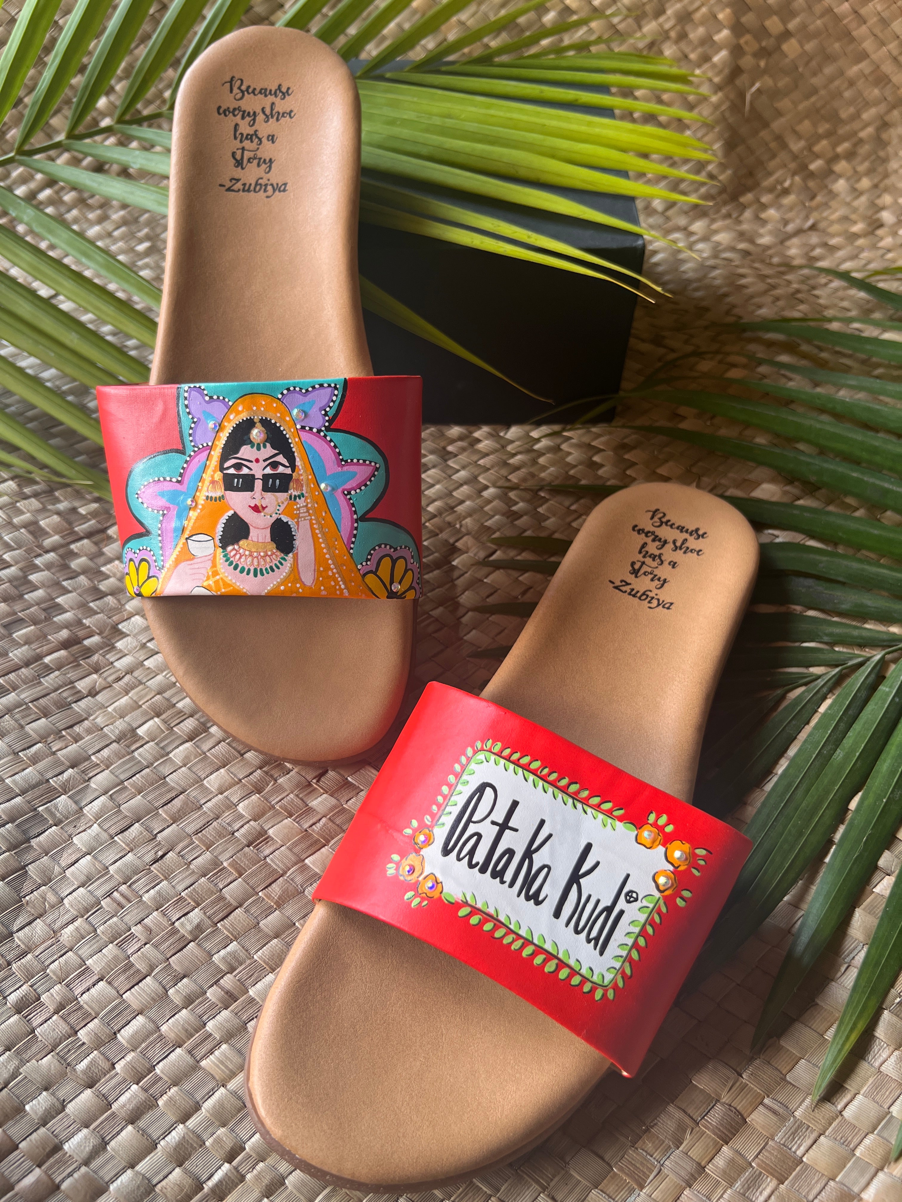 Red Swag Dulhan Artwork Flats