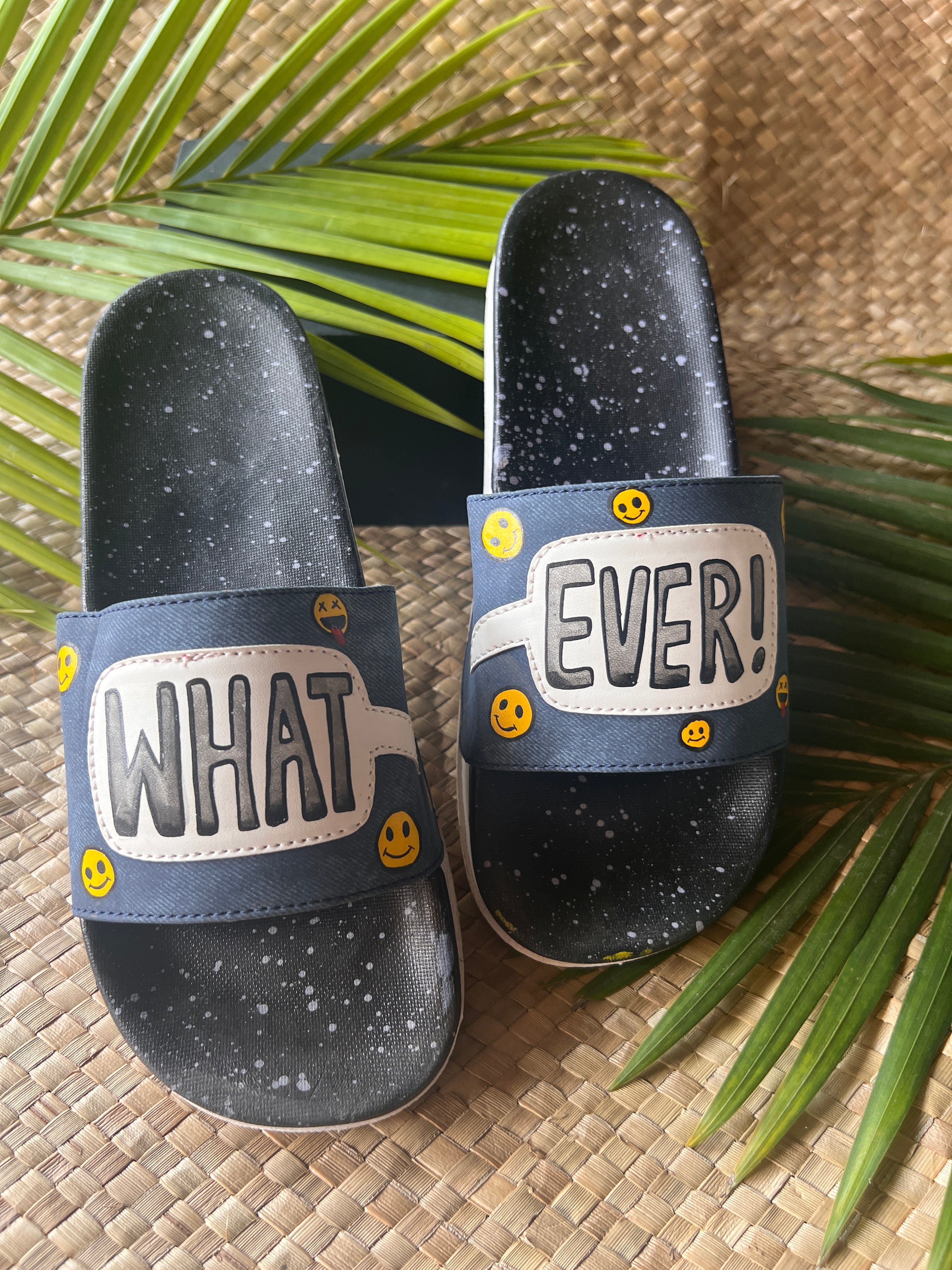 Whatever denim men’s slides
