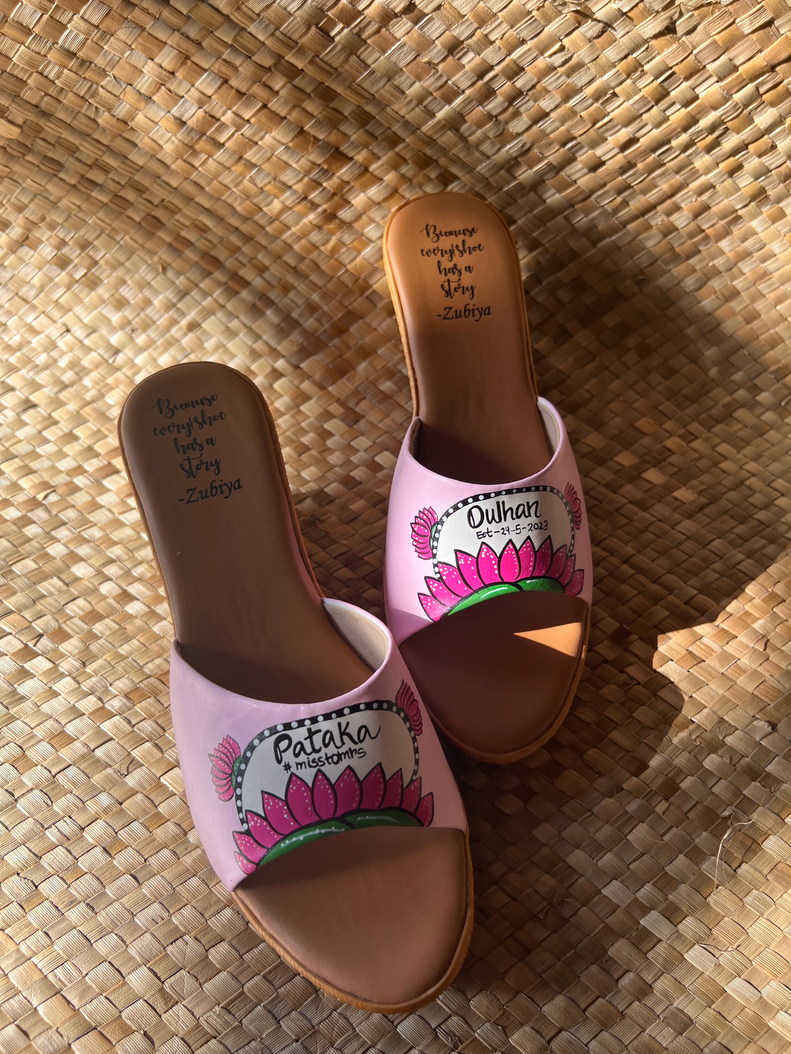 Baby pink Lotus Yellow Wedges