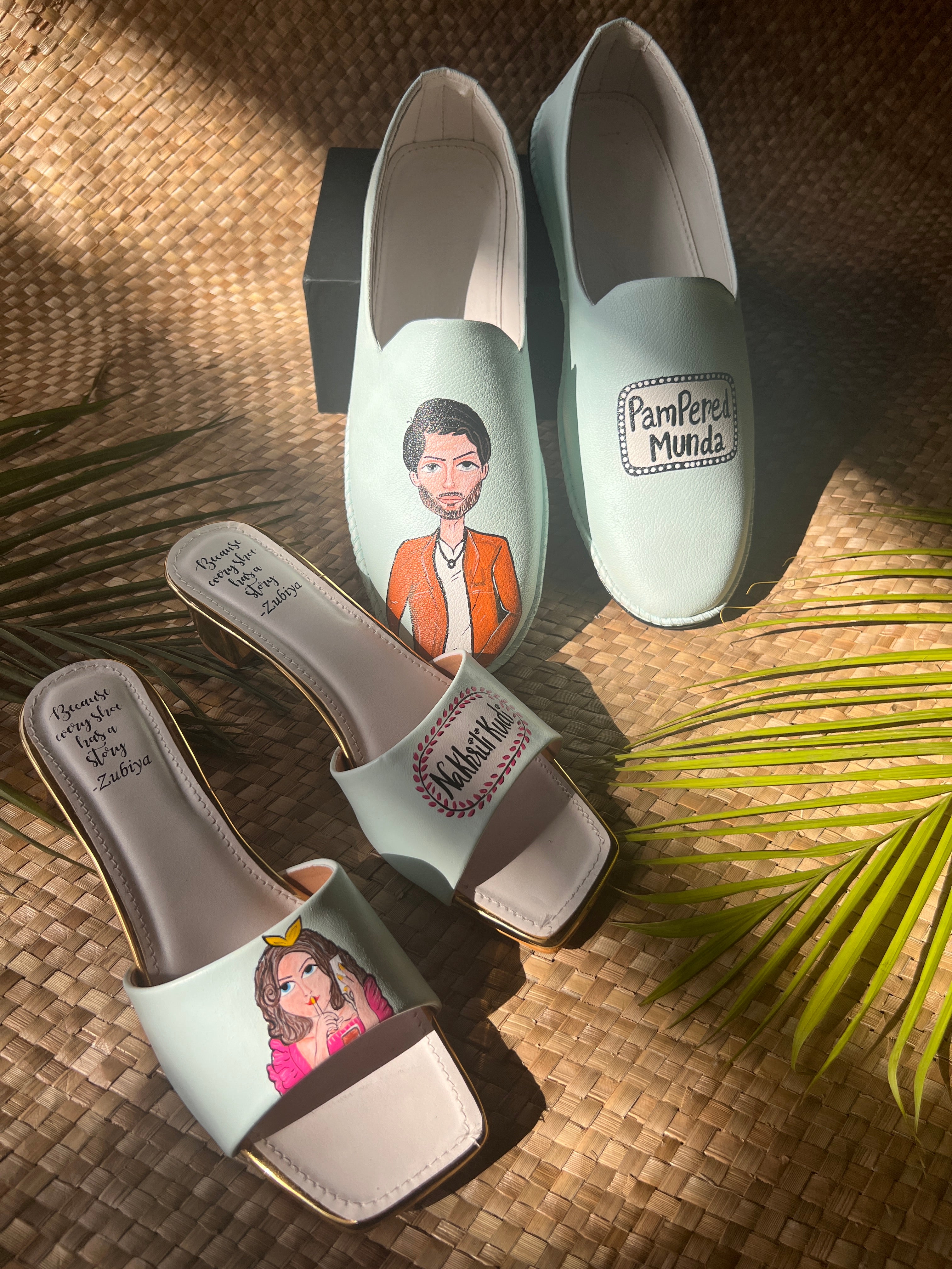 Powder blue cutesy couple combo