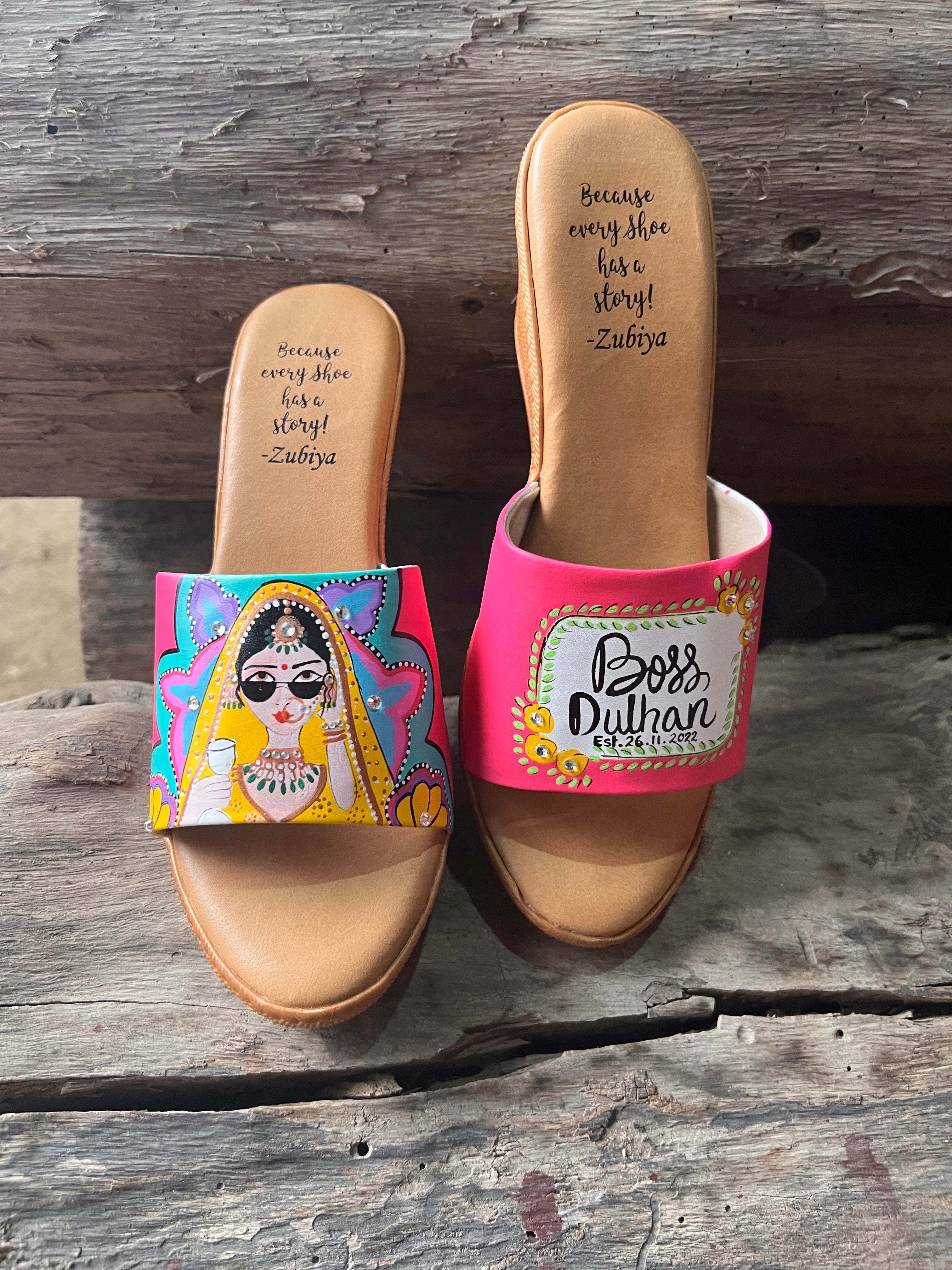 Hot pink boss dulhan Wedges
