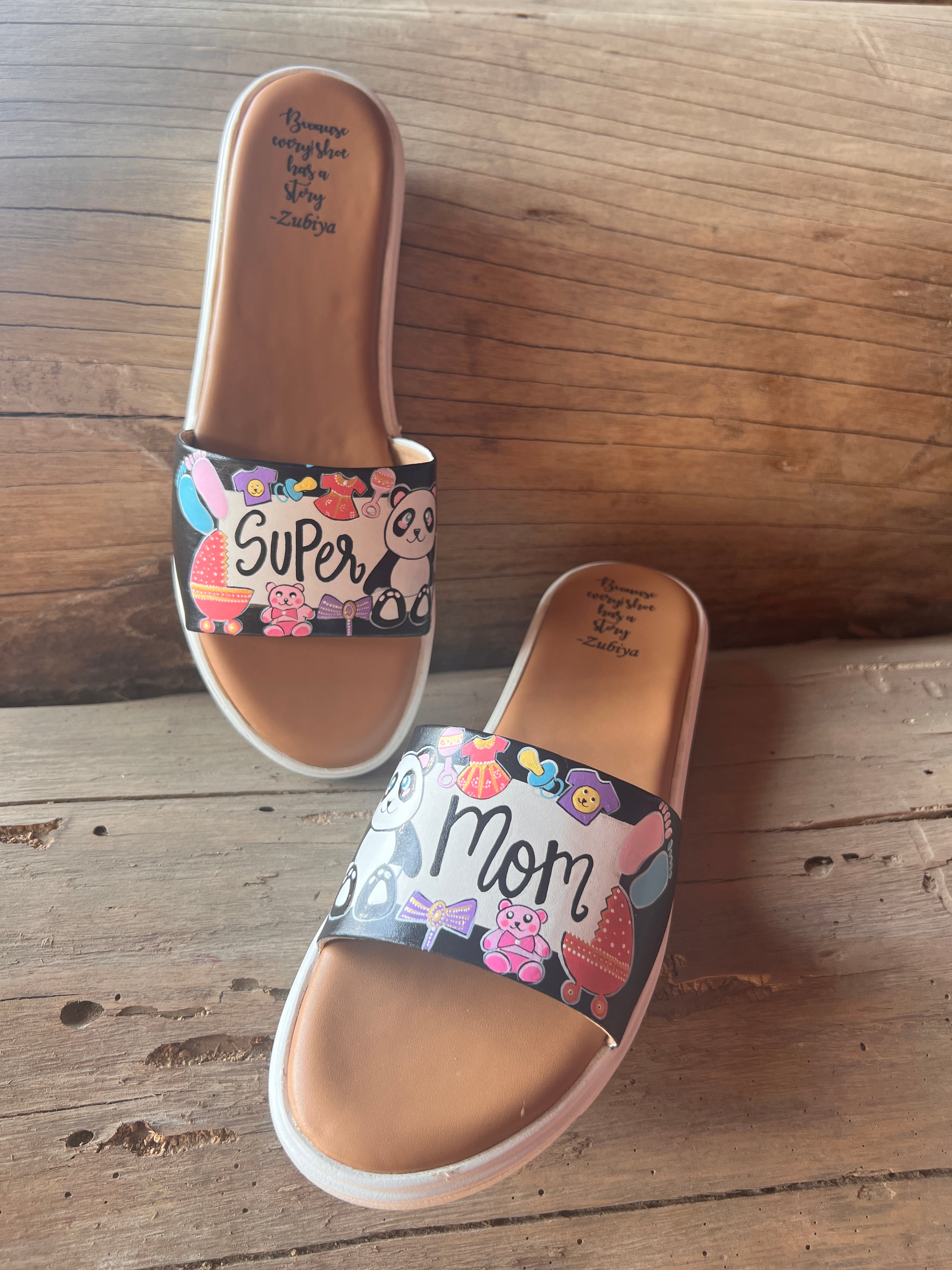 Super mom black slides