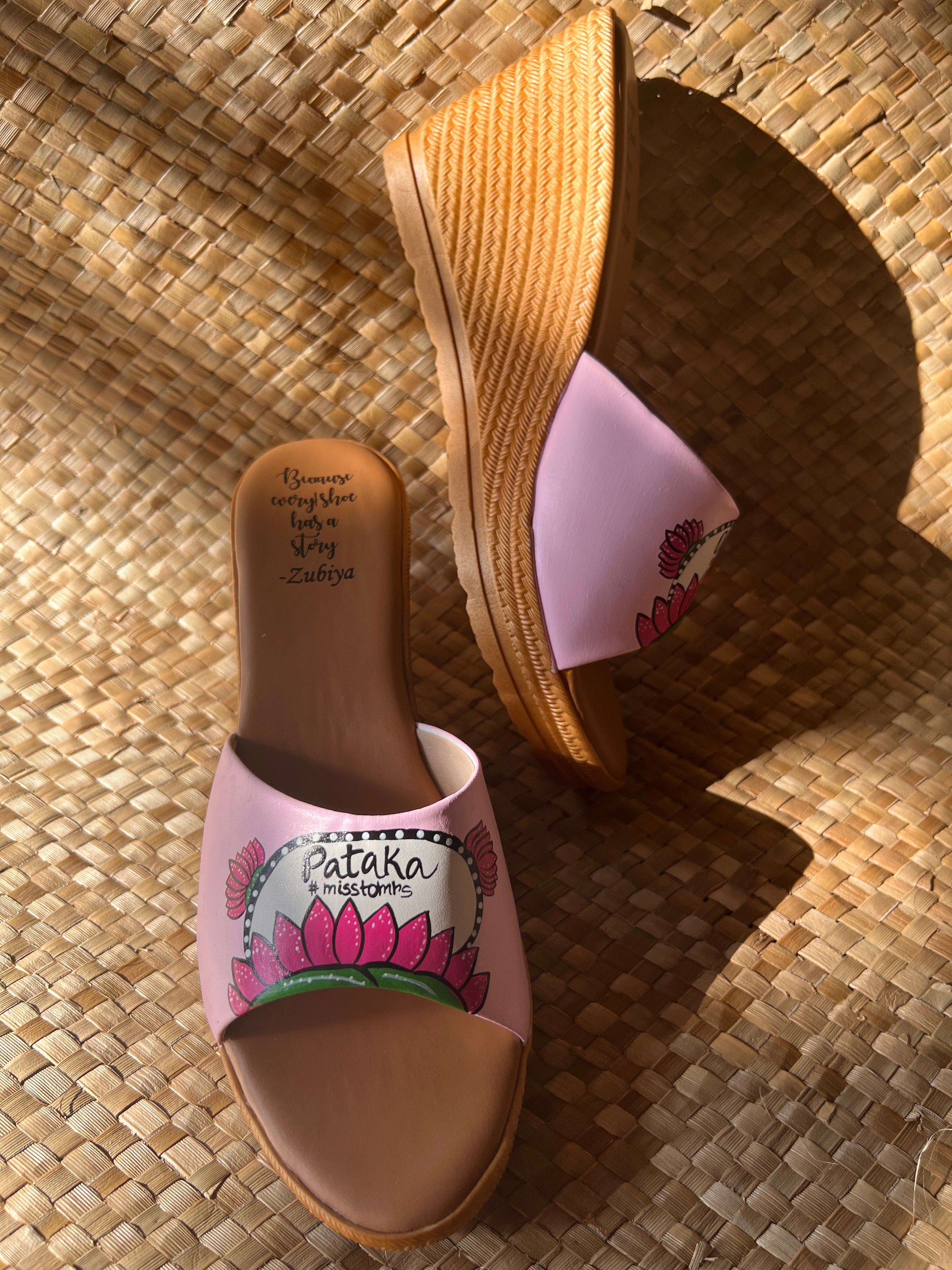 Baby pink Lotus Yellow Wedges