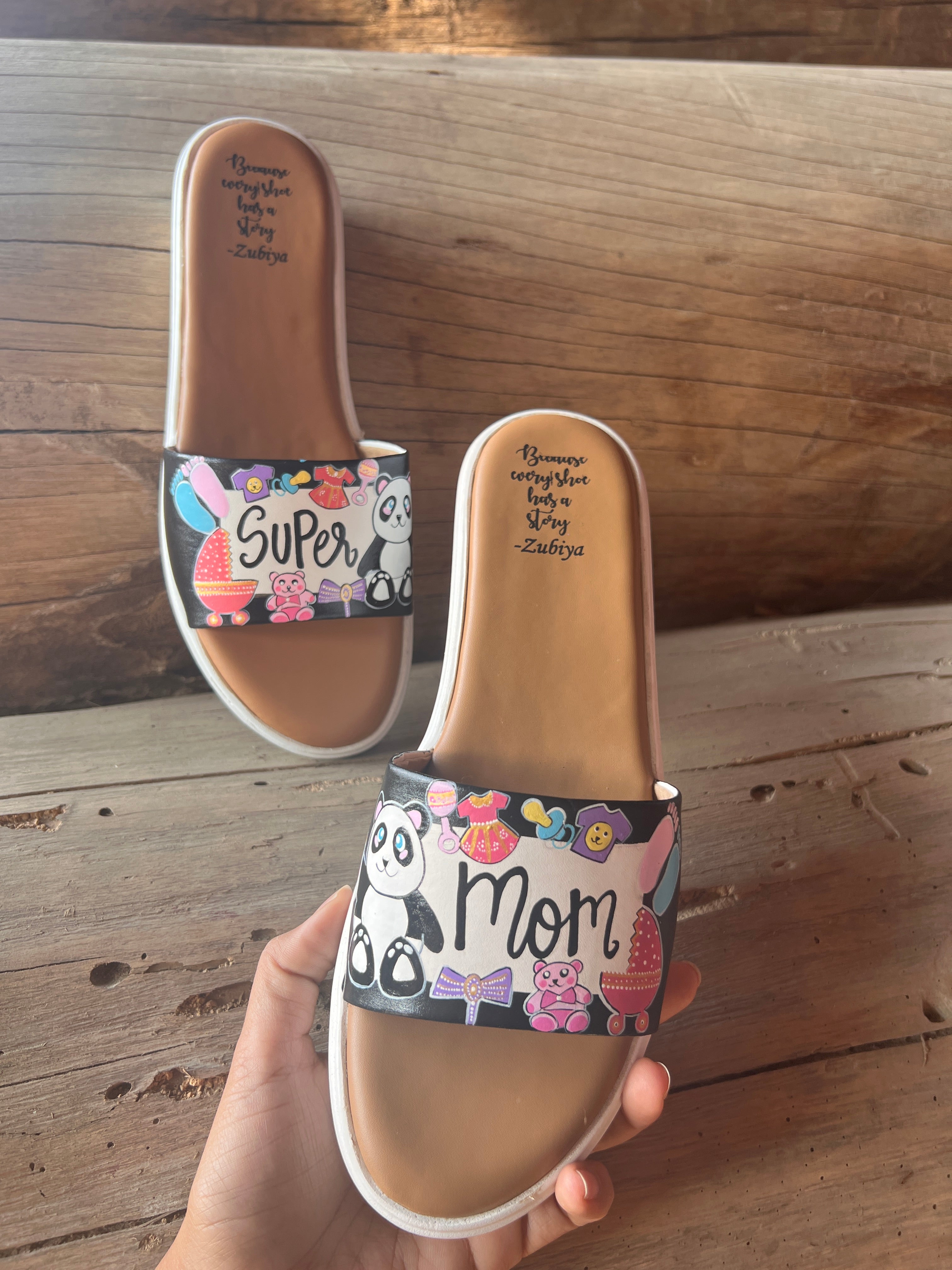 Super mom black slides