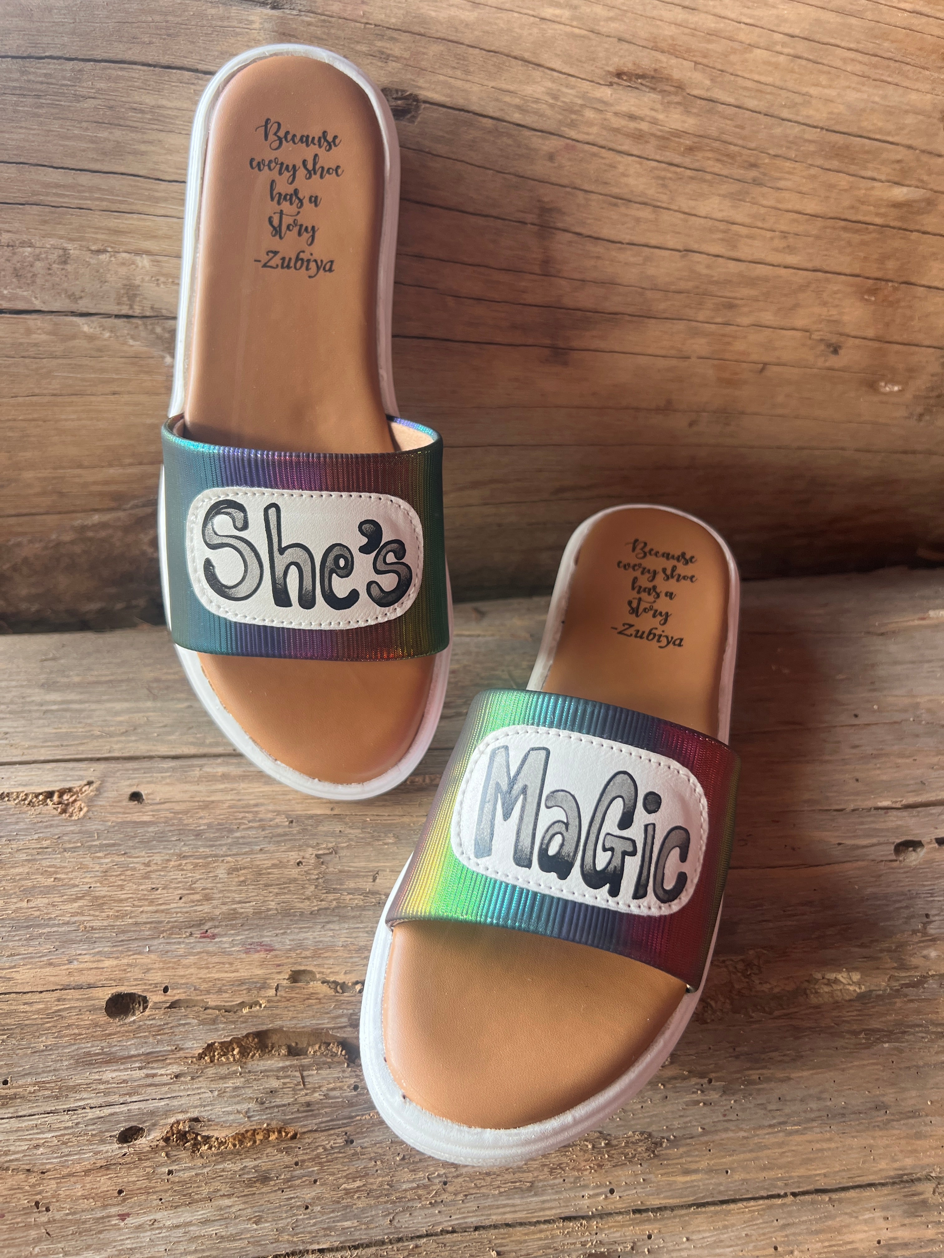 She’s Magic iridescent slides