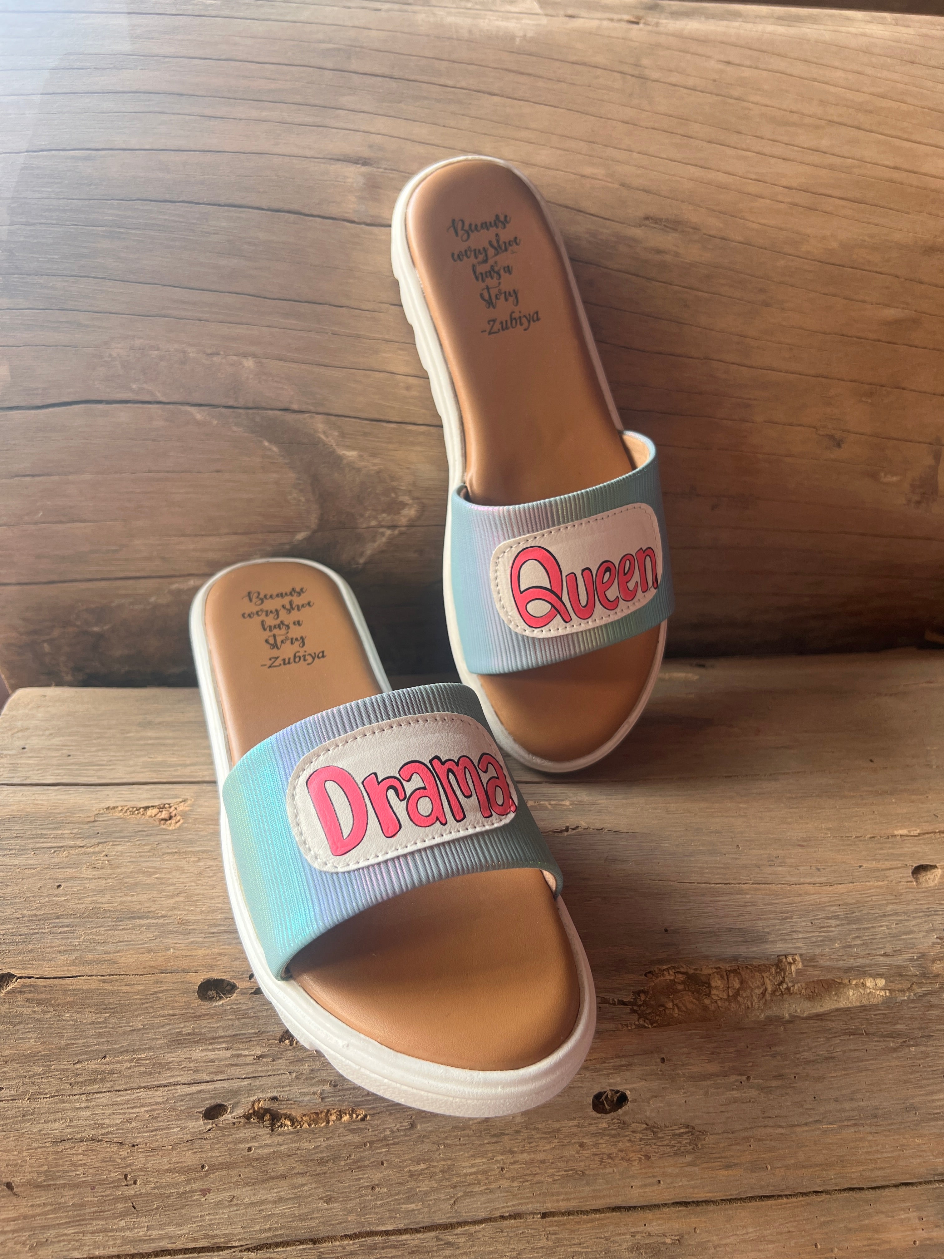 Drama queen Blue holo slides