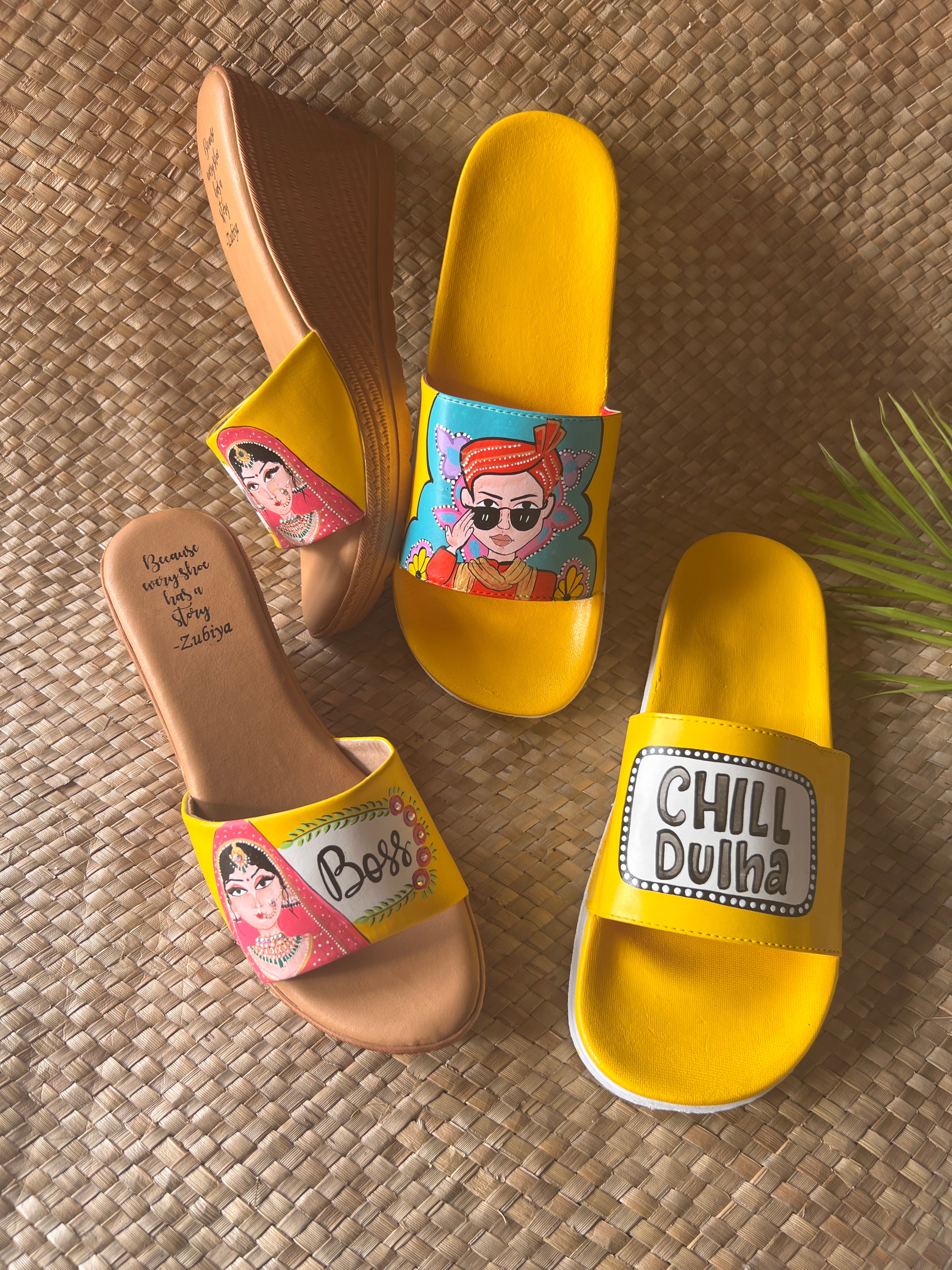 Chill dulha -boss bride wedges couple combo