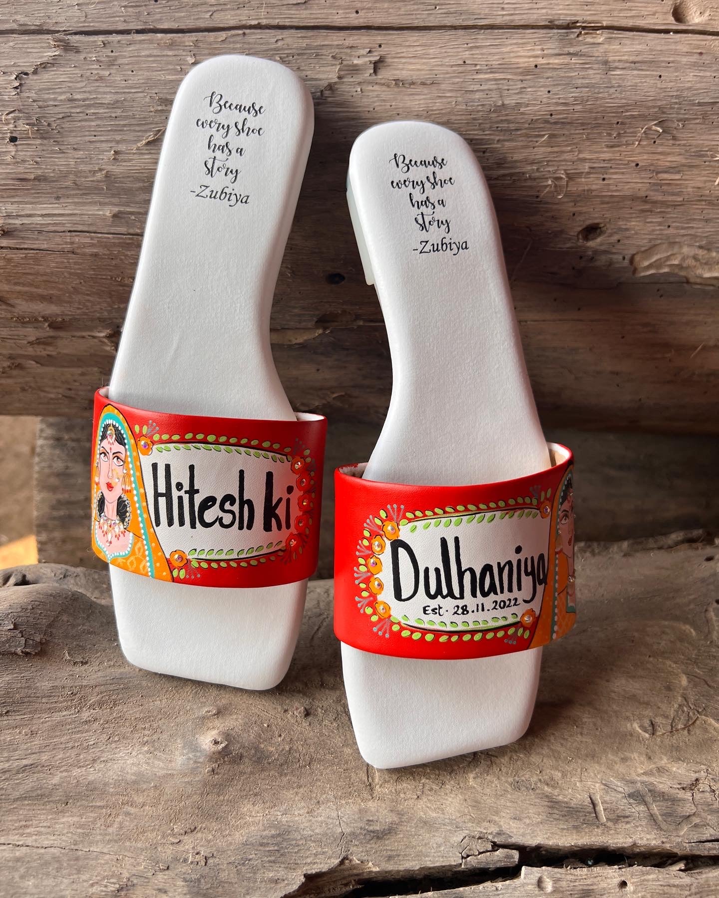 Swag Dulhan Artwork sq. Toe Flats