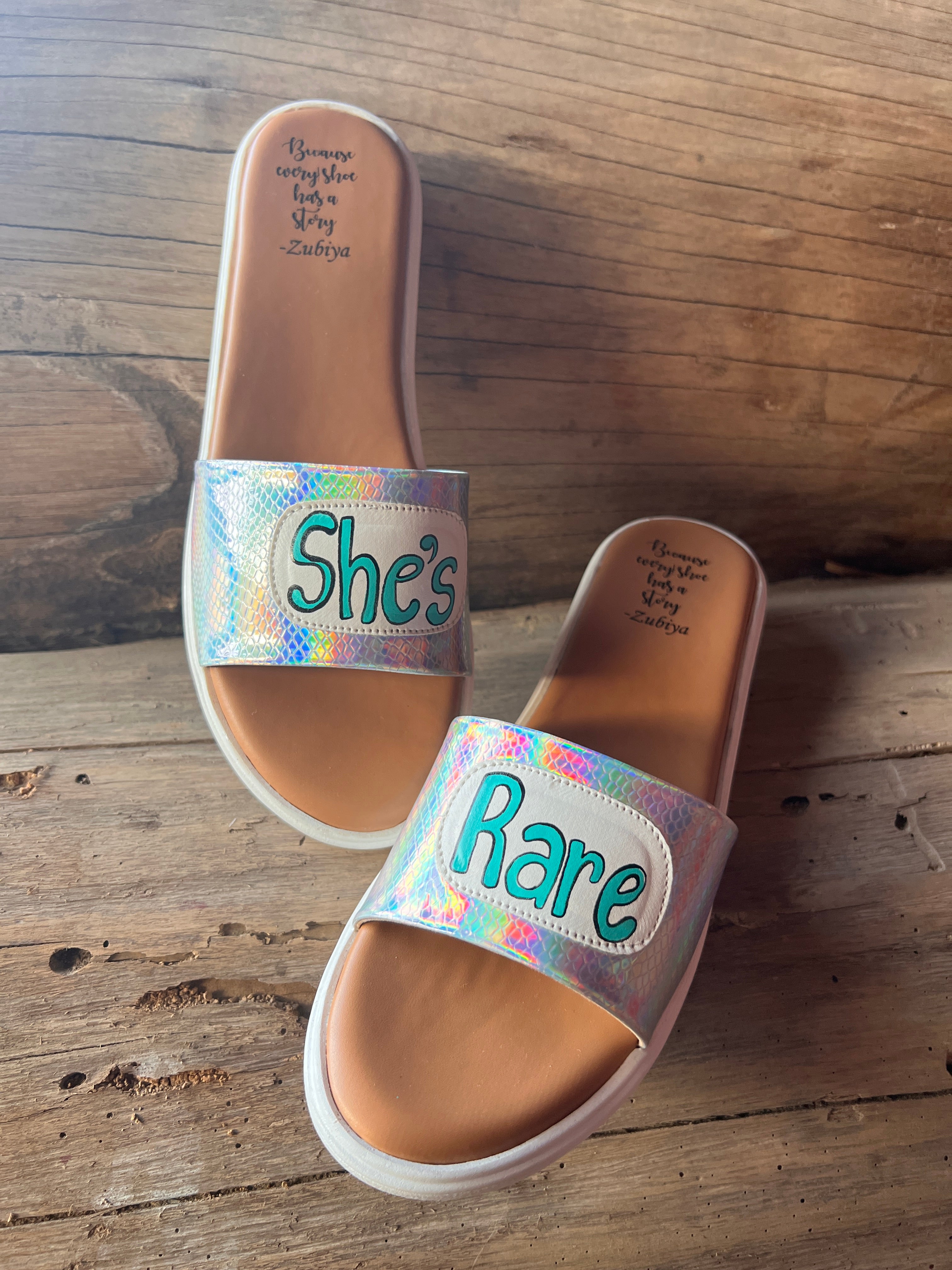 She’s rare iridescent slides