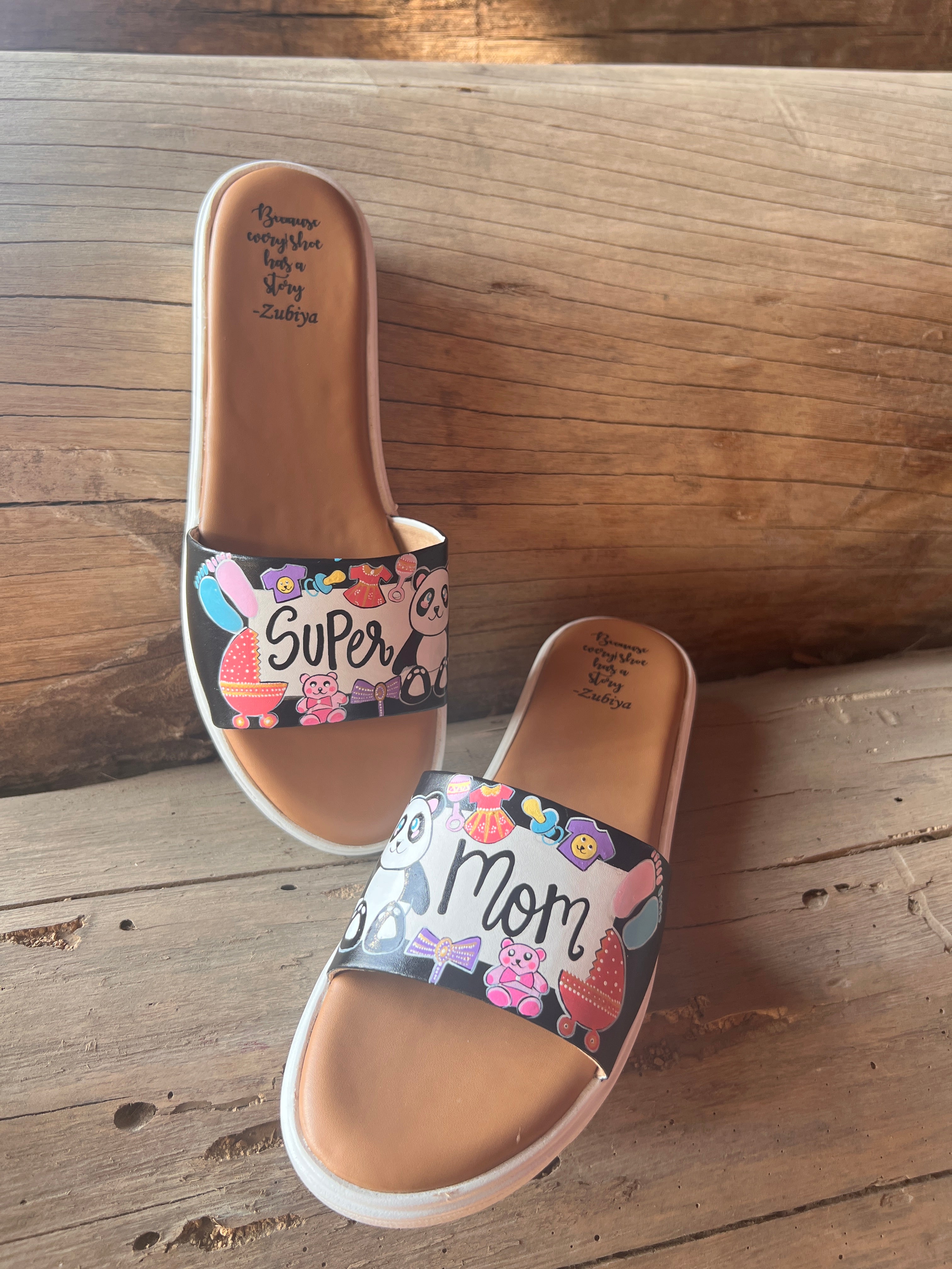 Super mom black slides