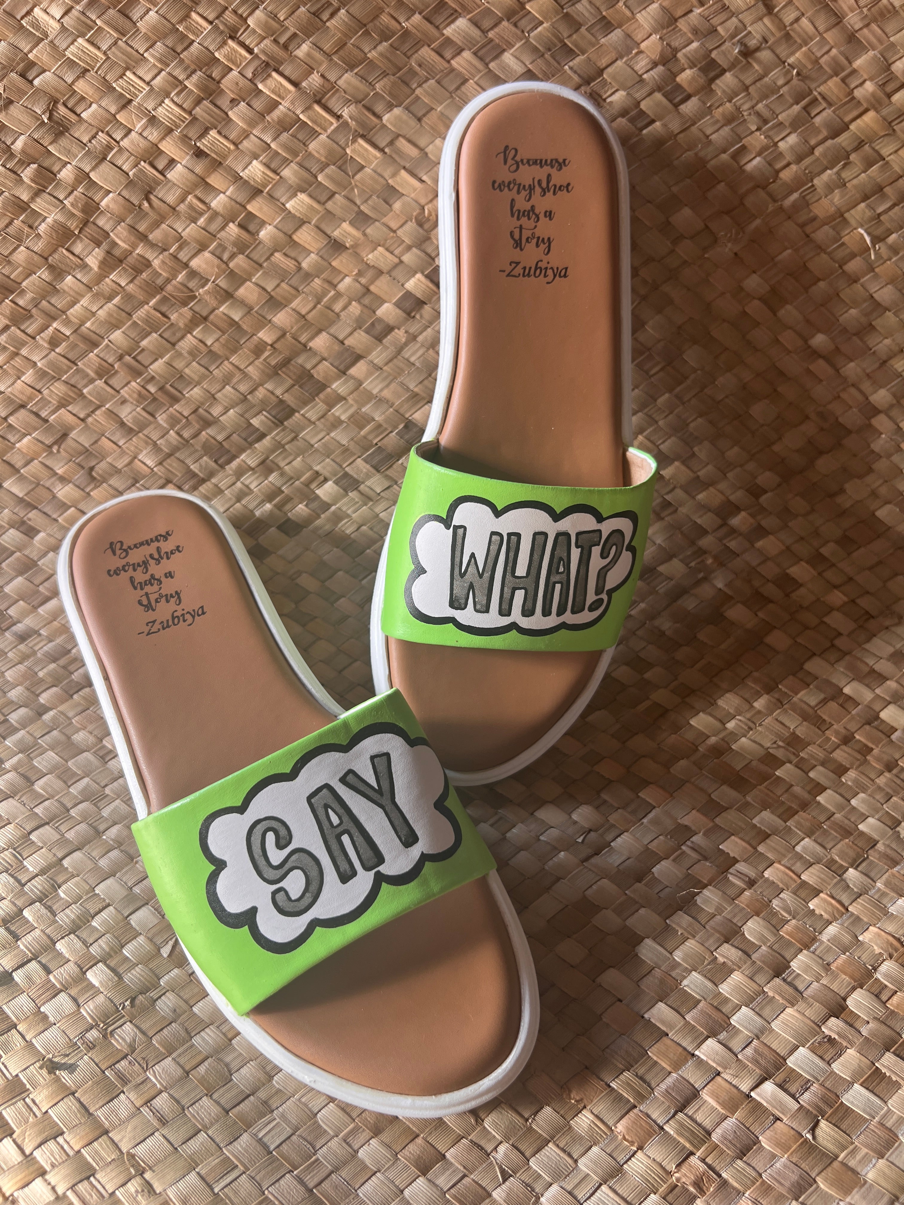 Say what?neon green slides