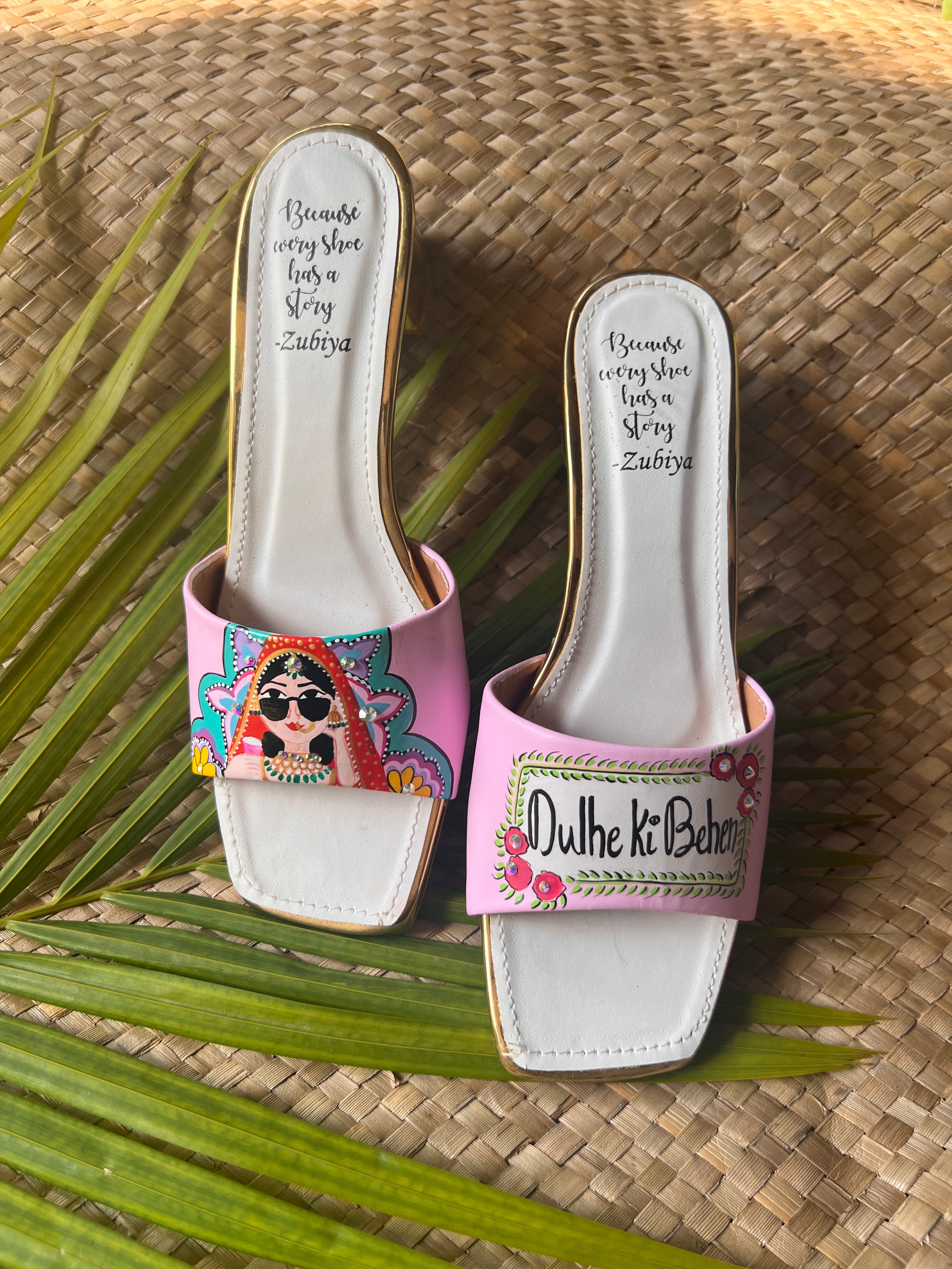 Dulhe ki behen Pink Artwork Heels