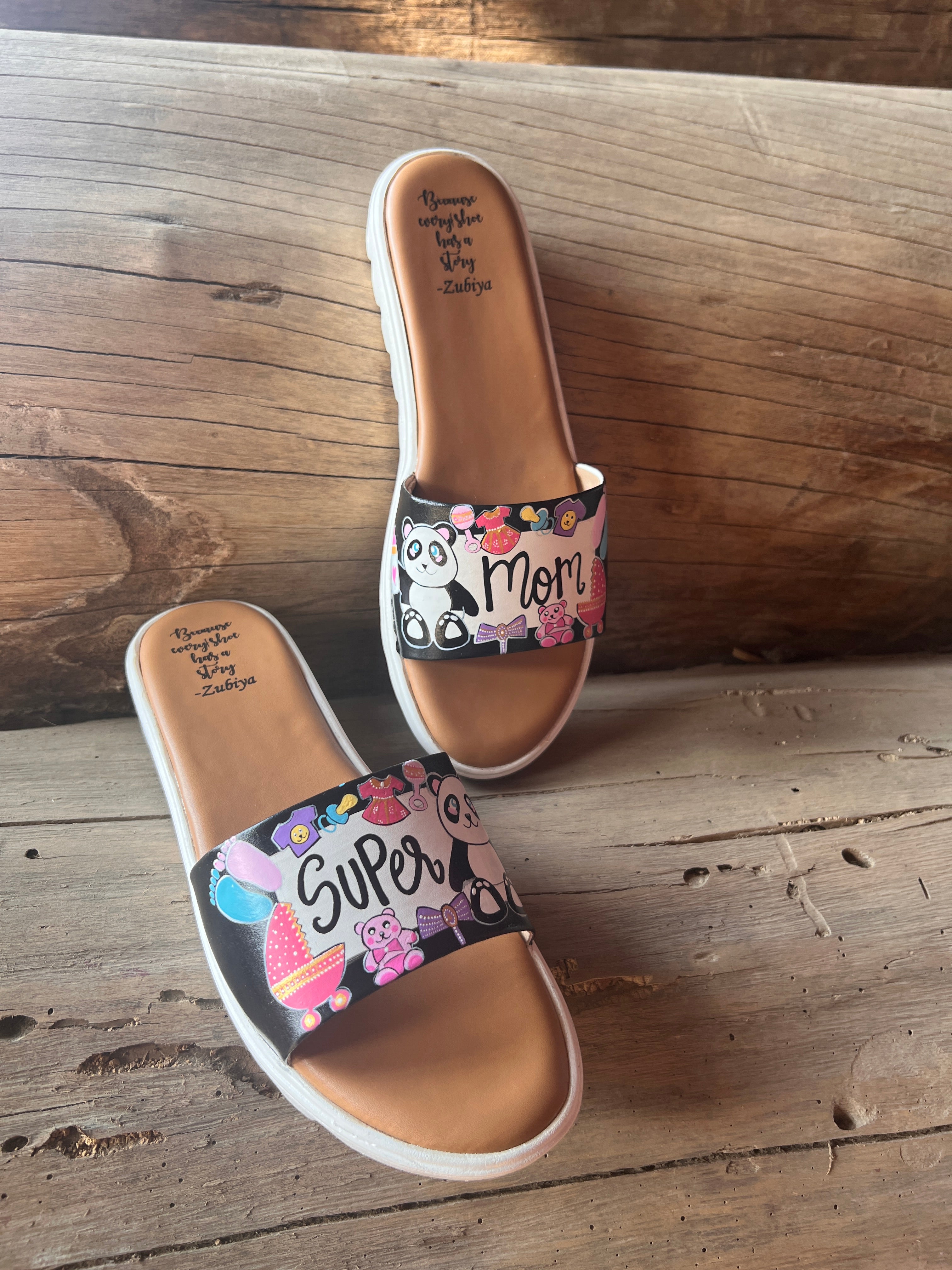 Super mom black slides