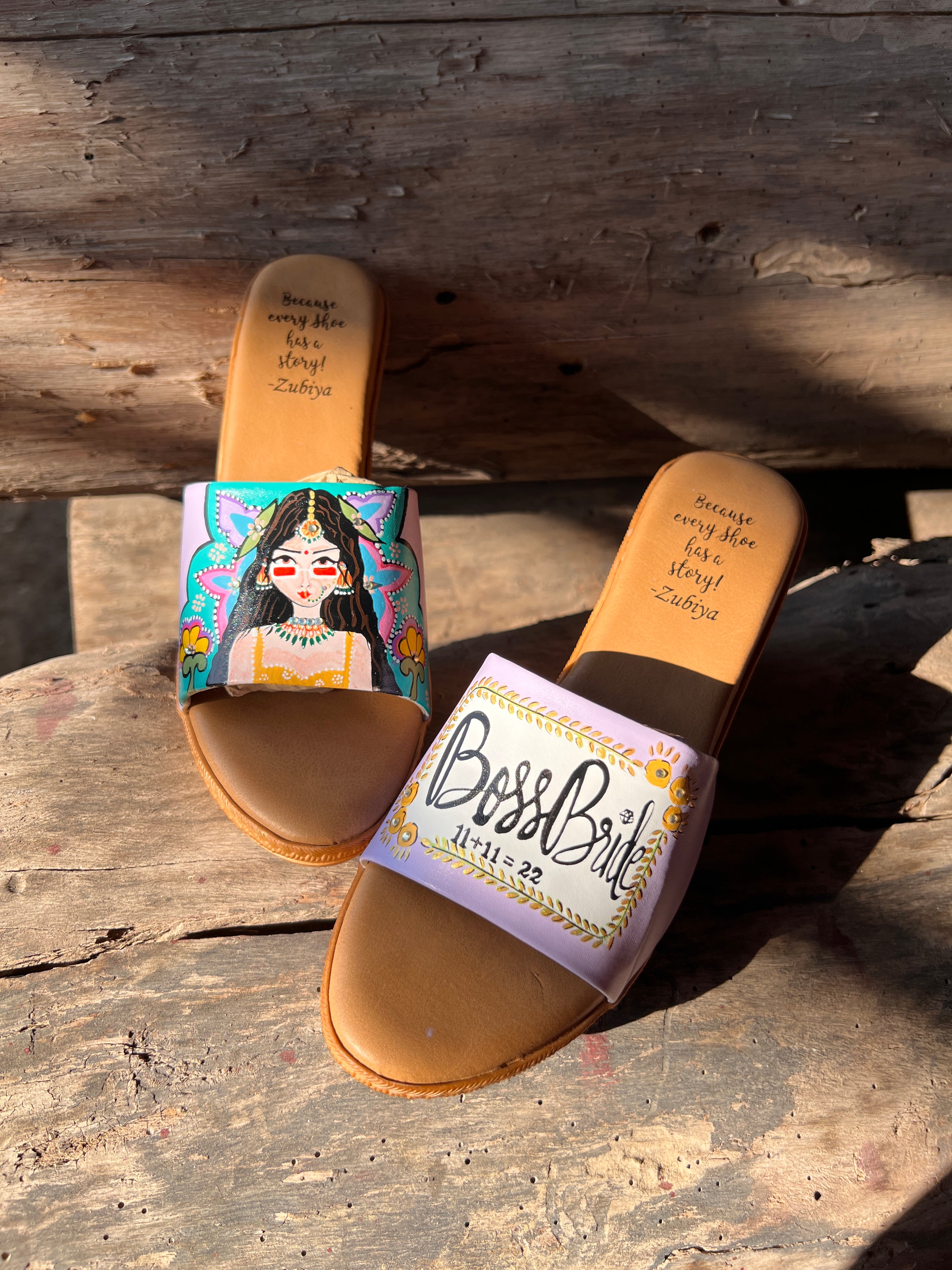 Lavender swag bride Wedges