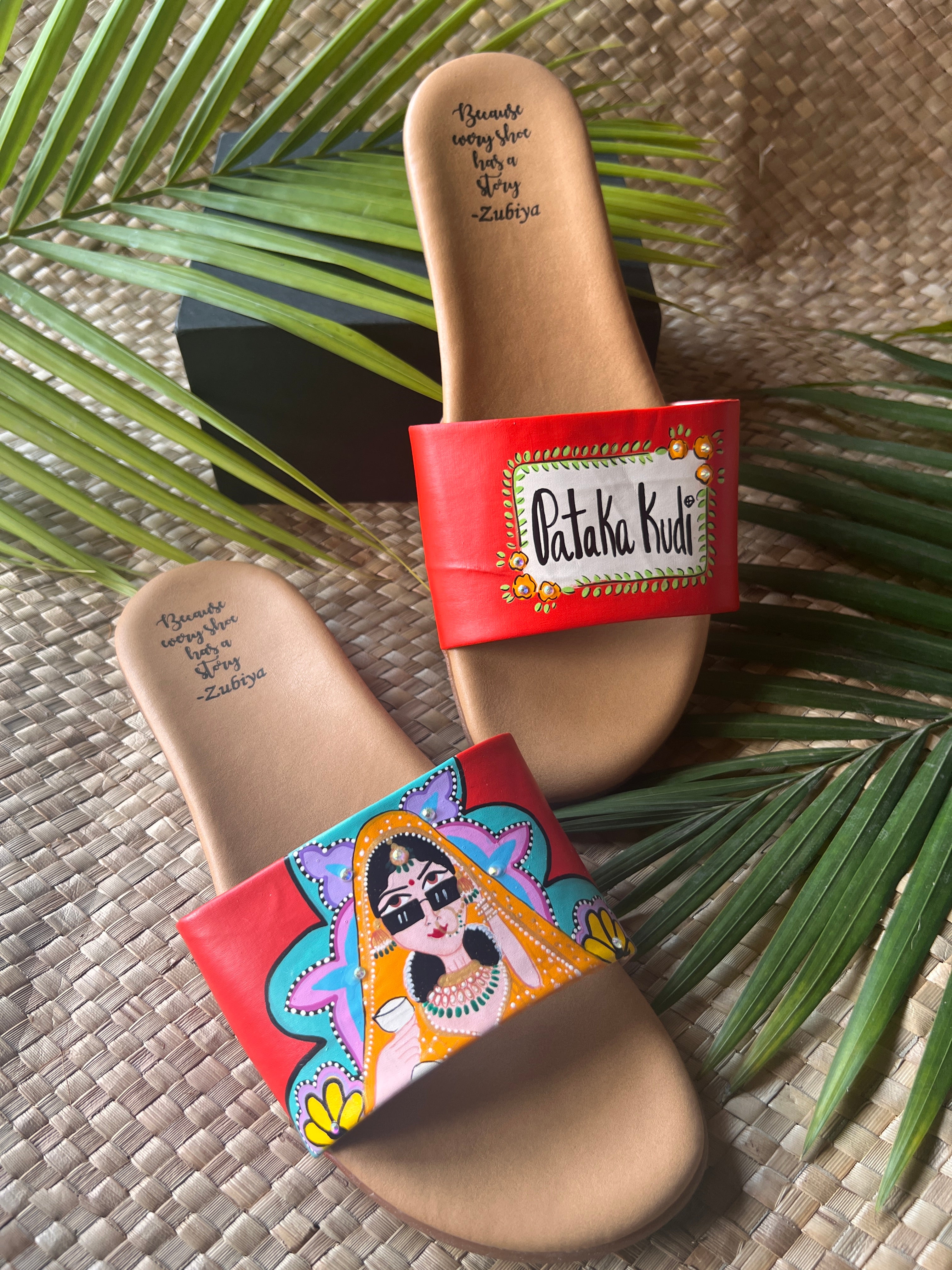 Red Swag Dulhan Artwork Flats