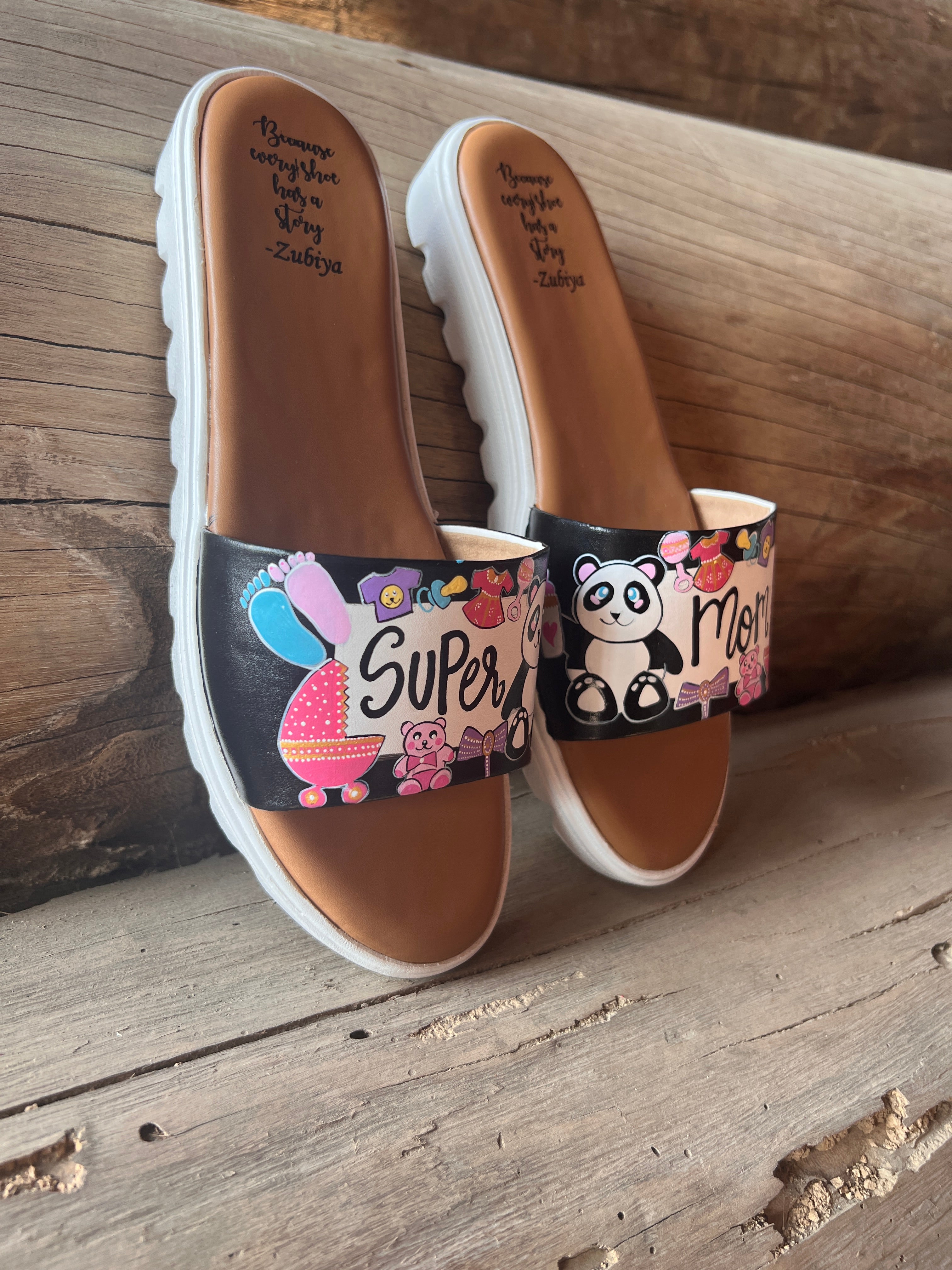 Super mom black slides