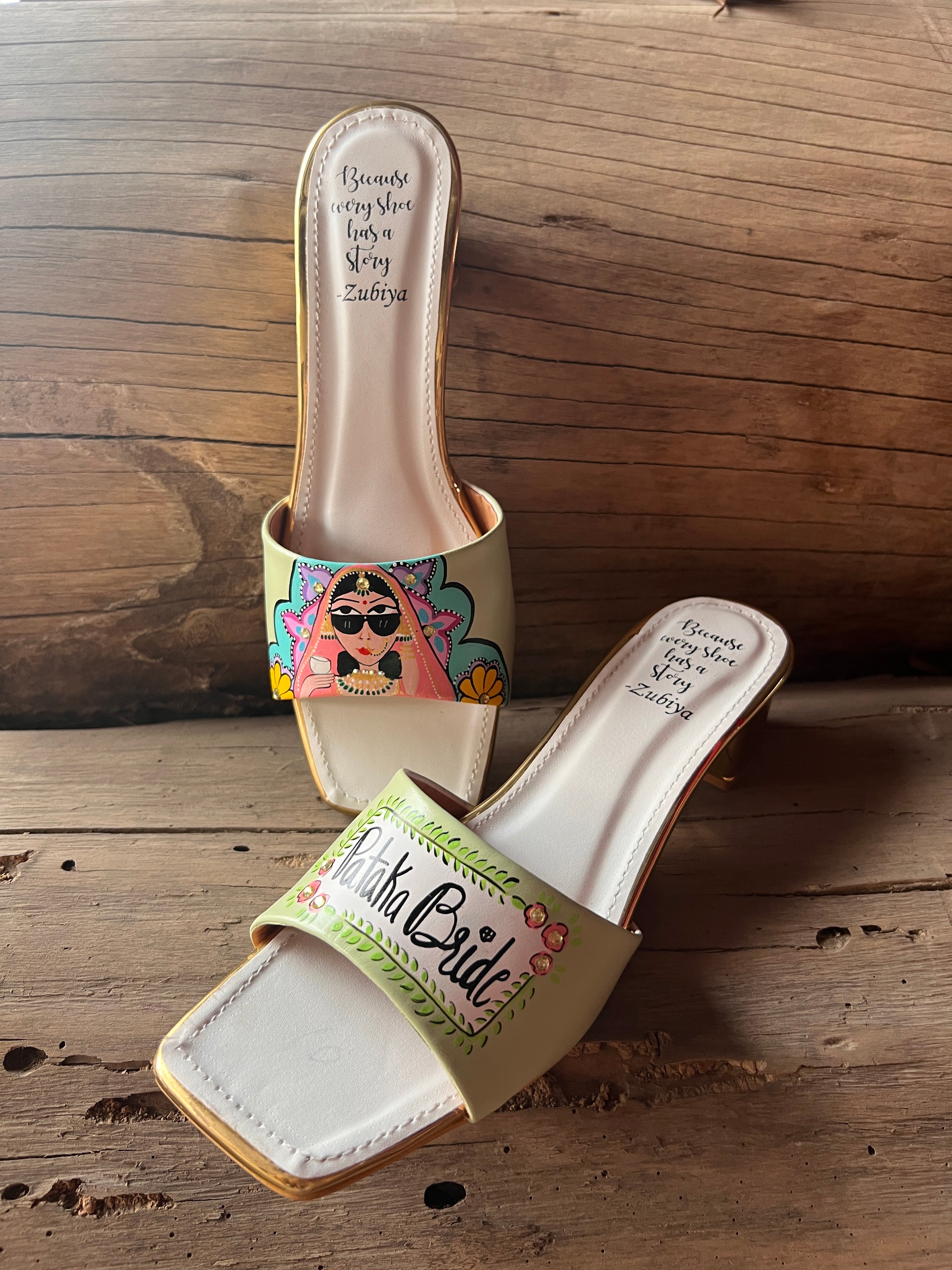 Swag dulhan artwork mint green heels