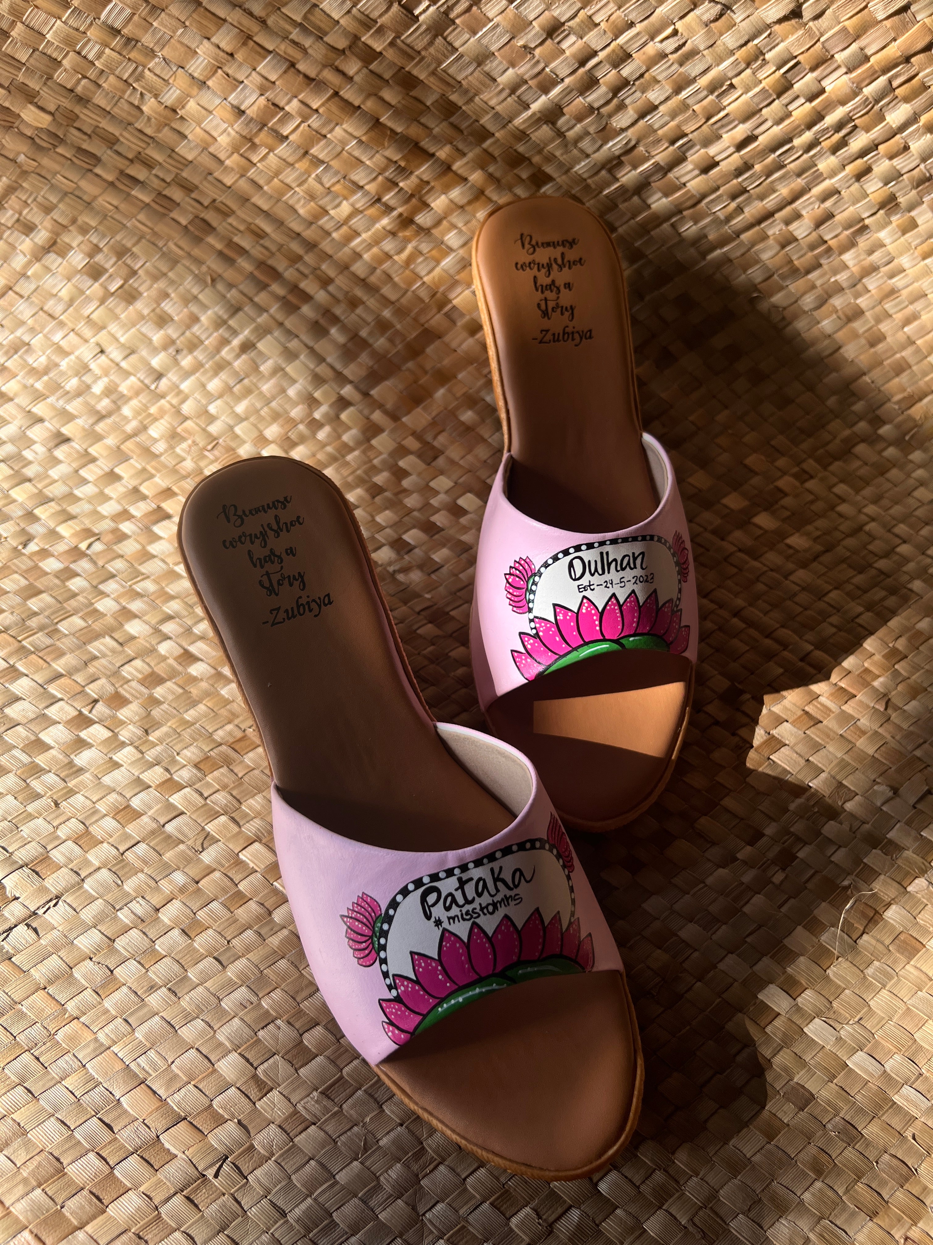 Baby pink Lotus Yellow Wedges