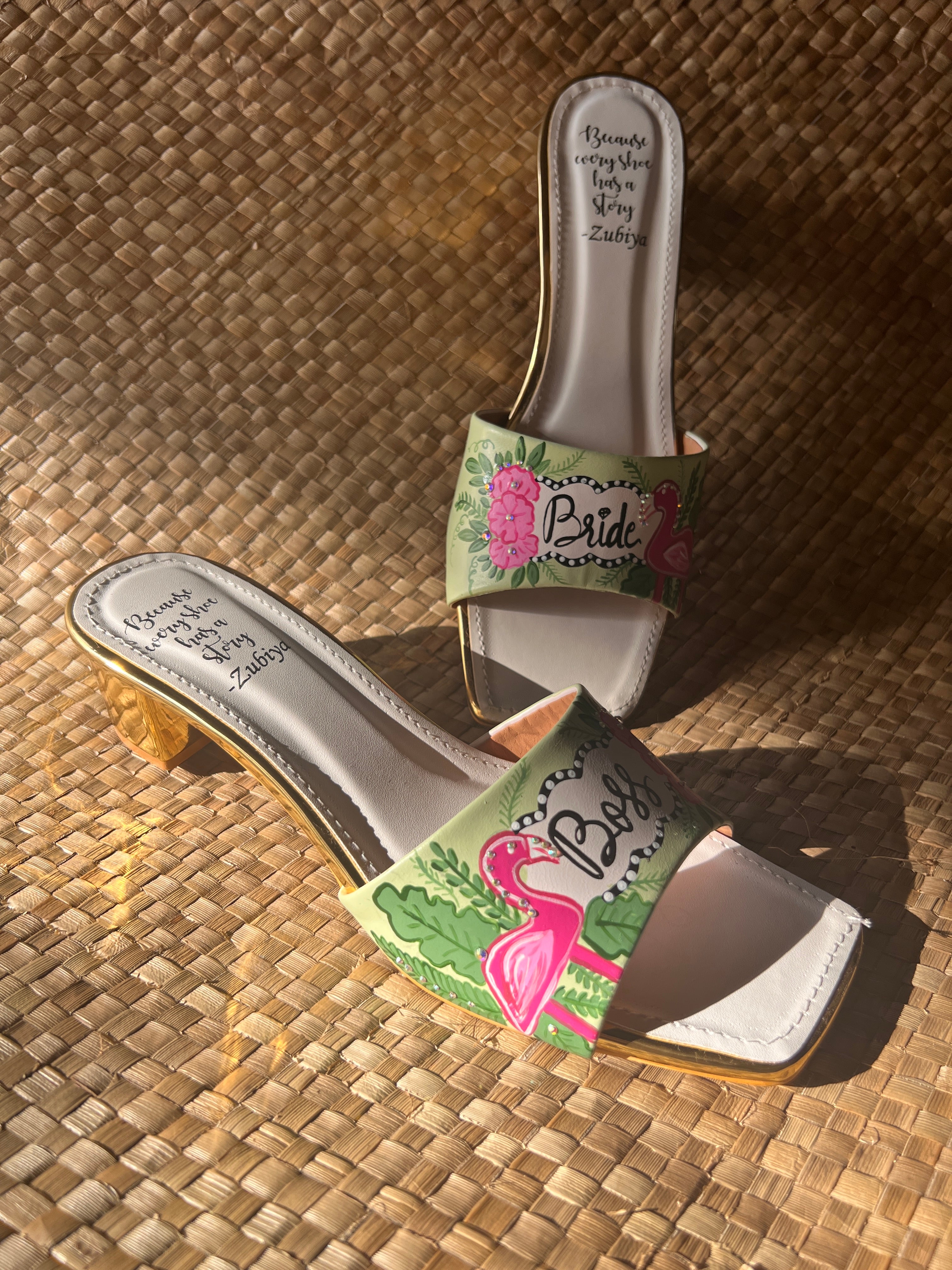 flamingo mint green boss bride