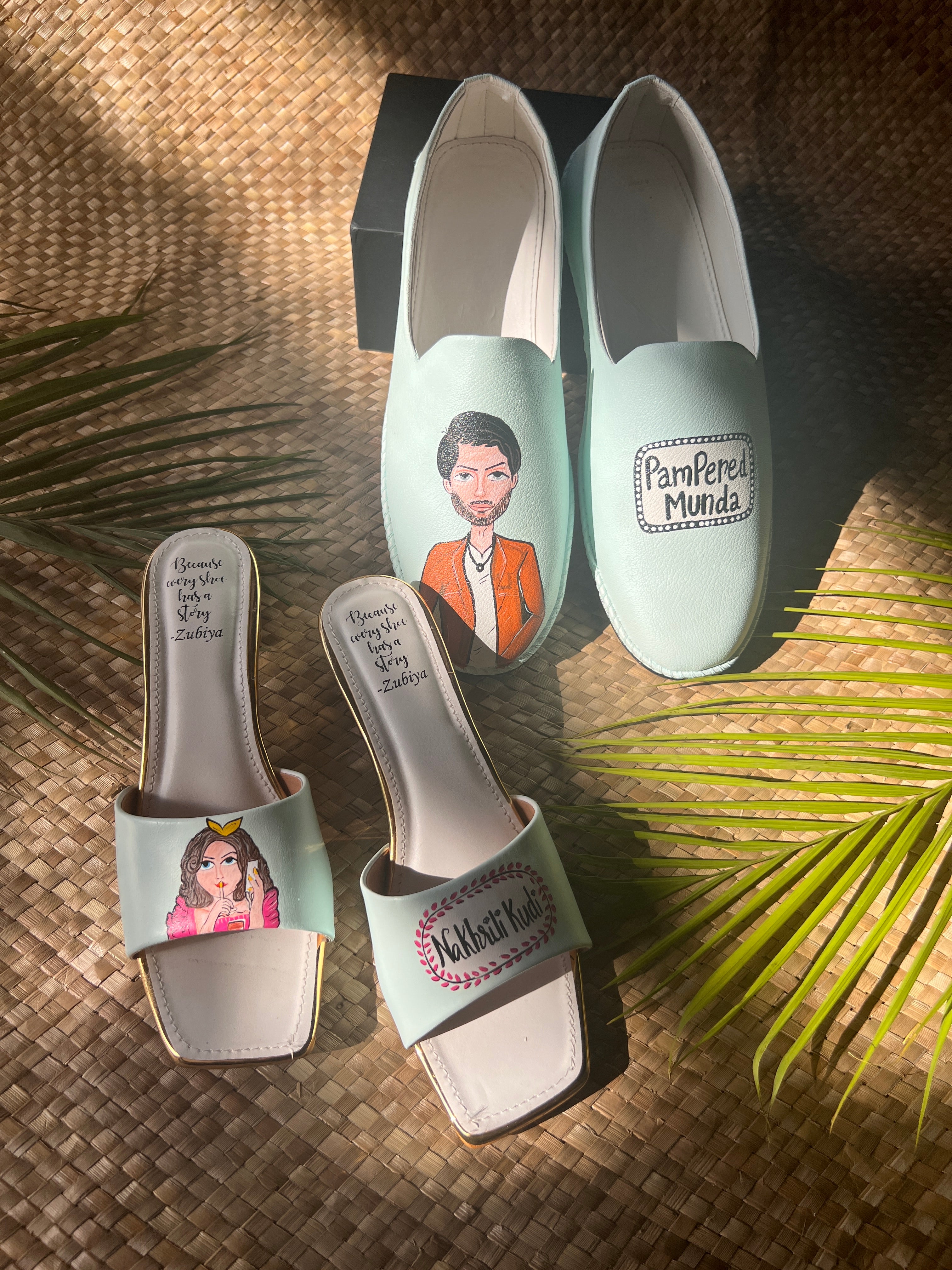 Powder blue cutesy couple combo