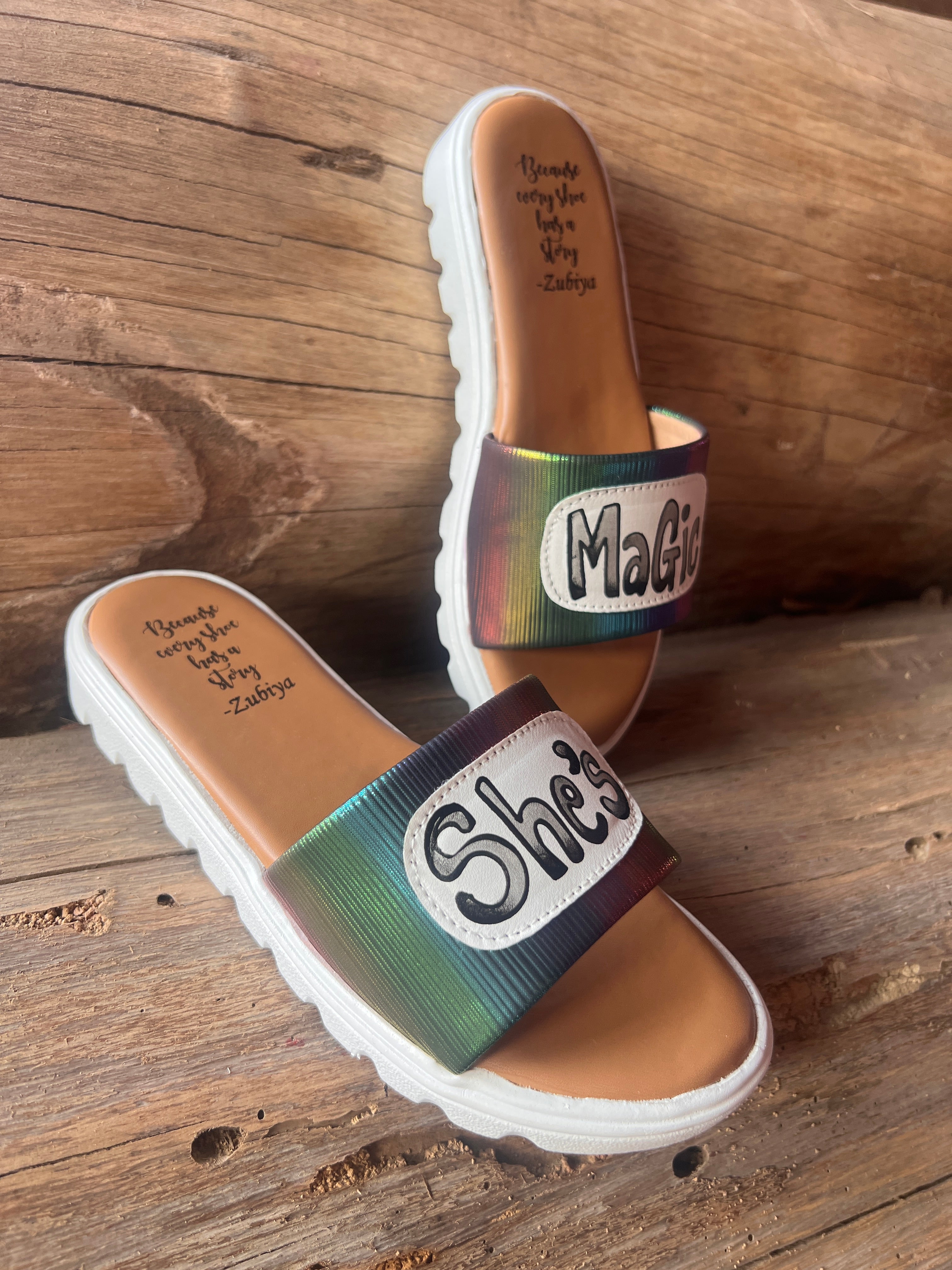 She’s Magic iridescent slides