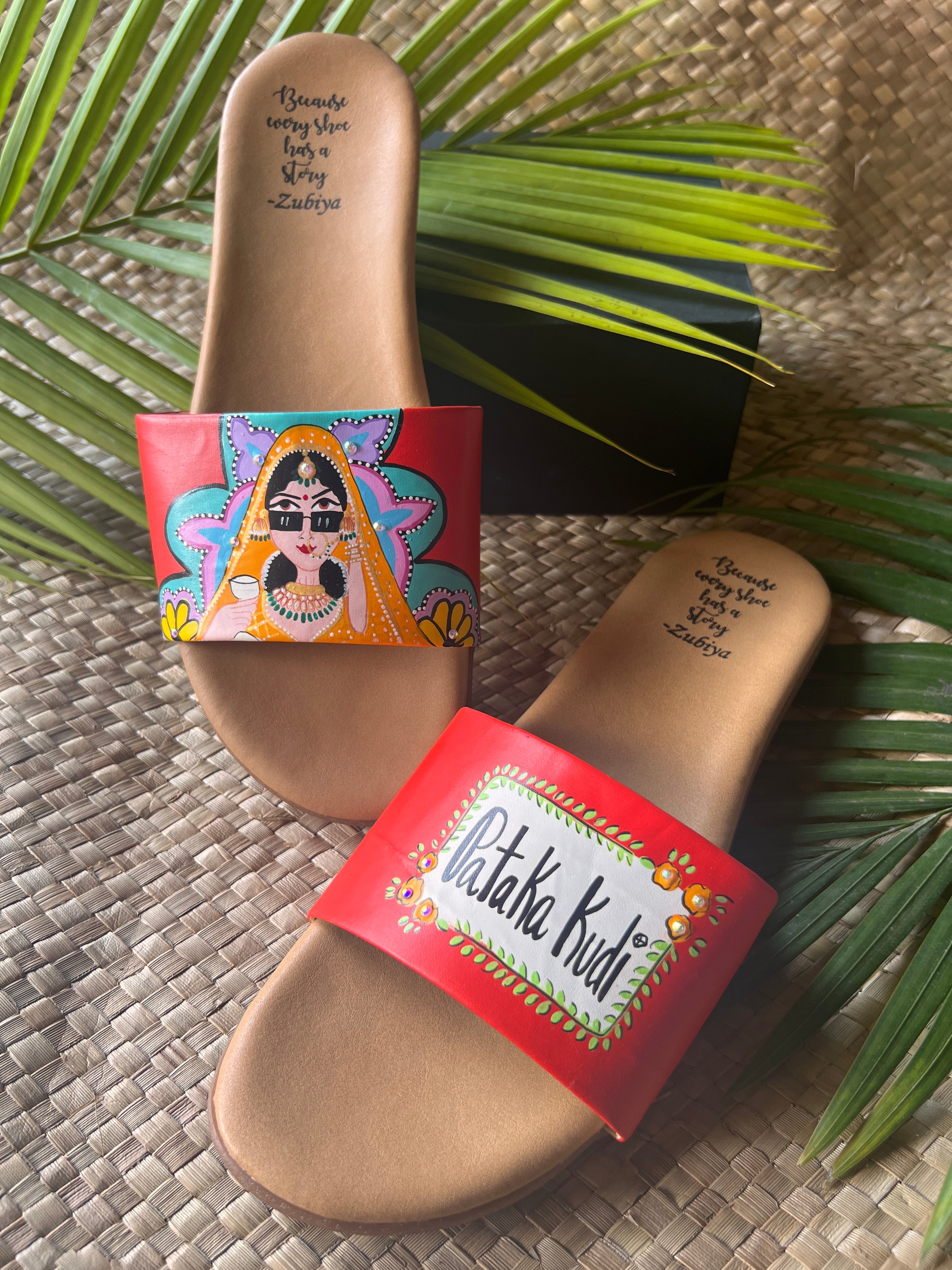 Red Swag Dulhan Artwork Flats