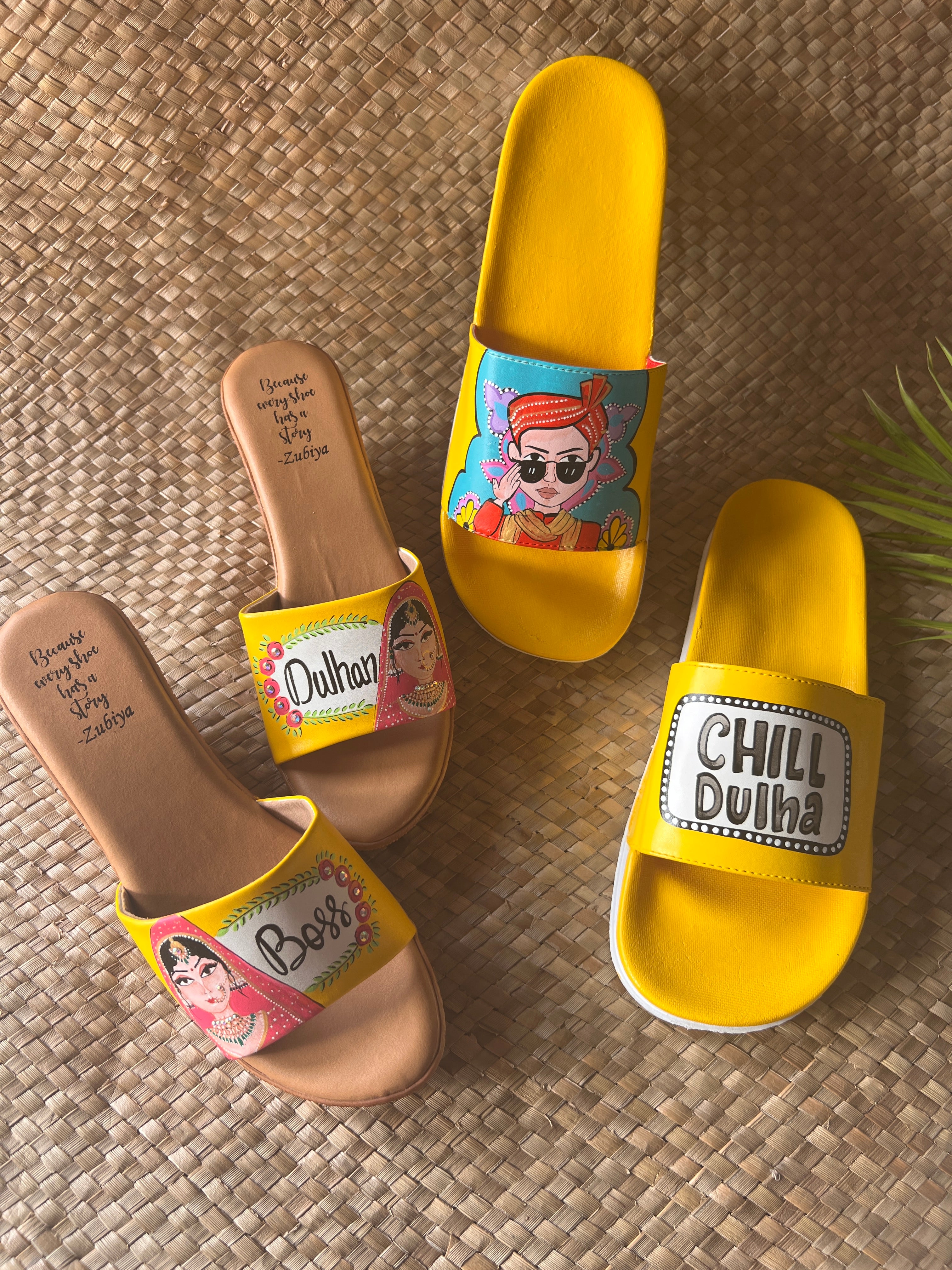 Chill dulha -boss bride wedges couple combo