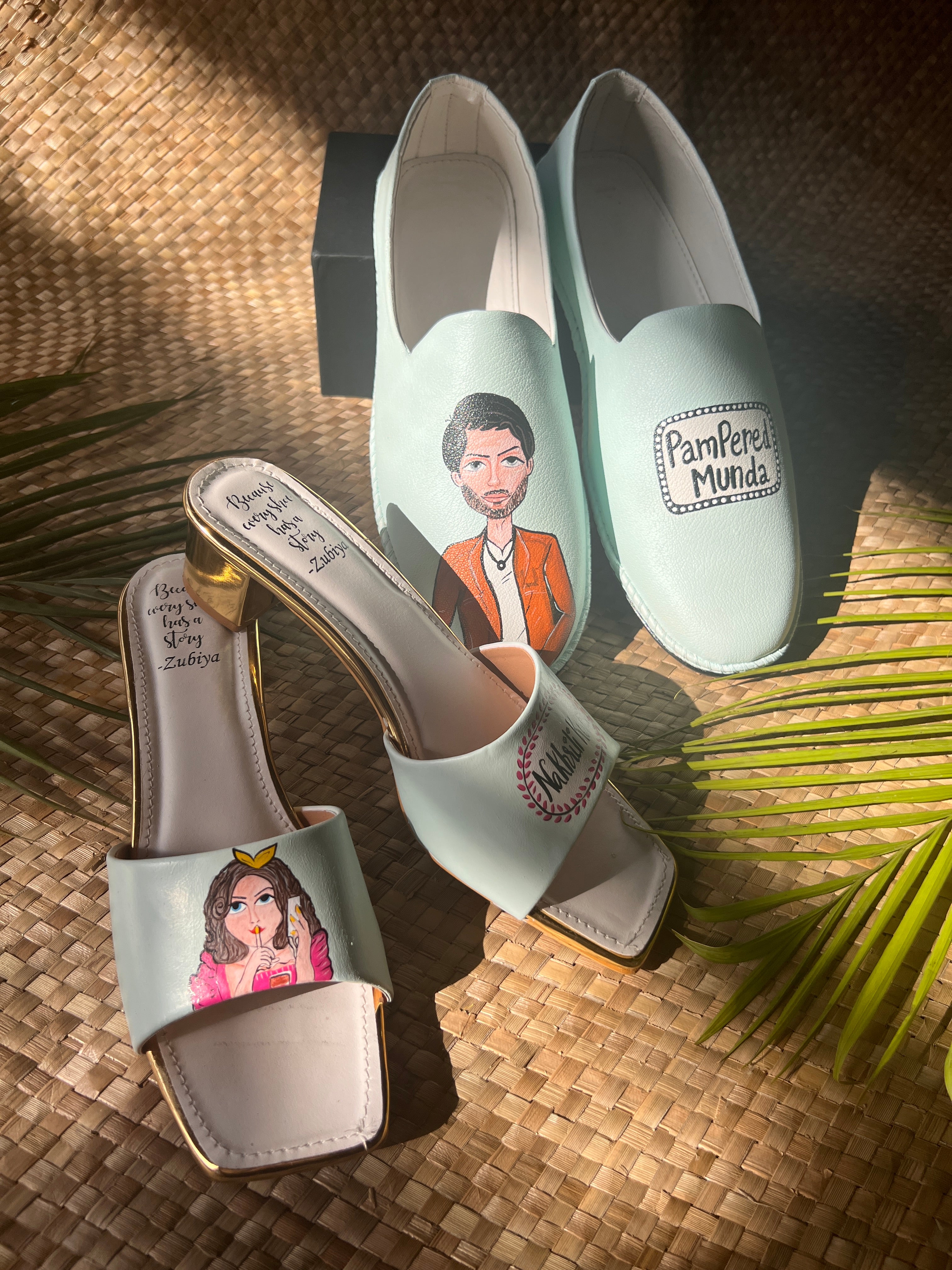 Powder blue cutesy couple combo