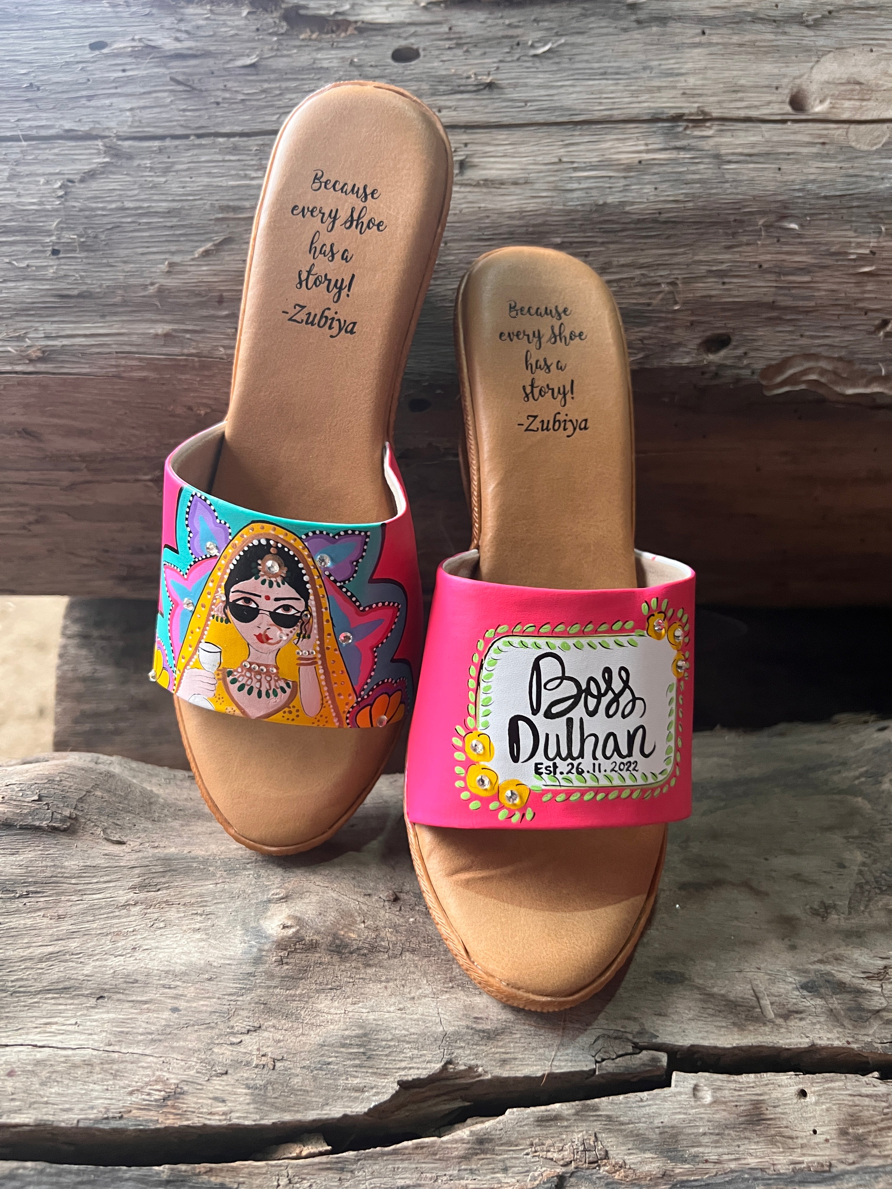 Hot pink boss dulhan Wedges