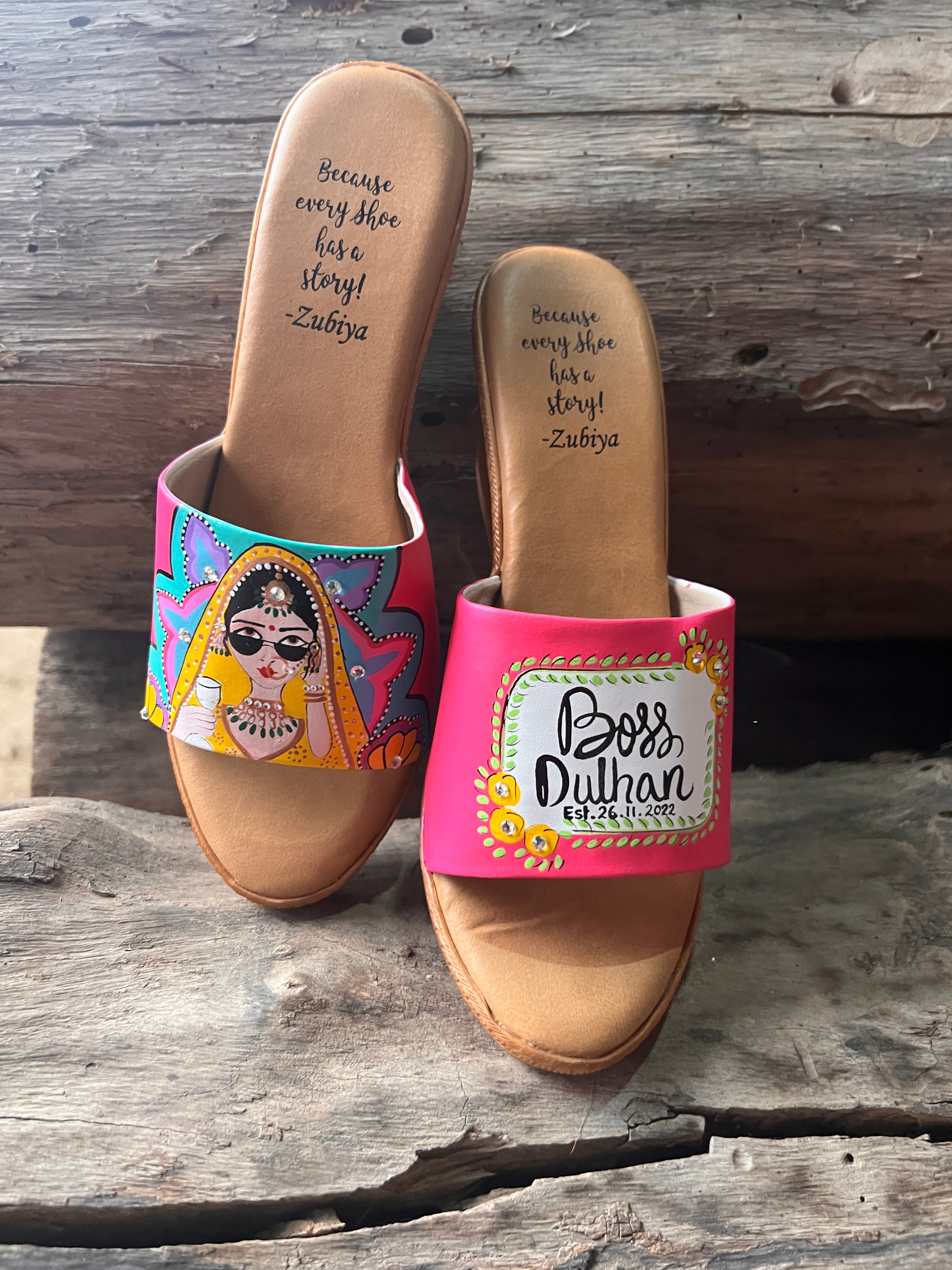 Hot pink boss dulhan Wedges