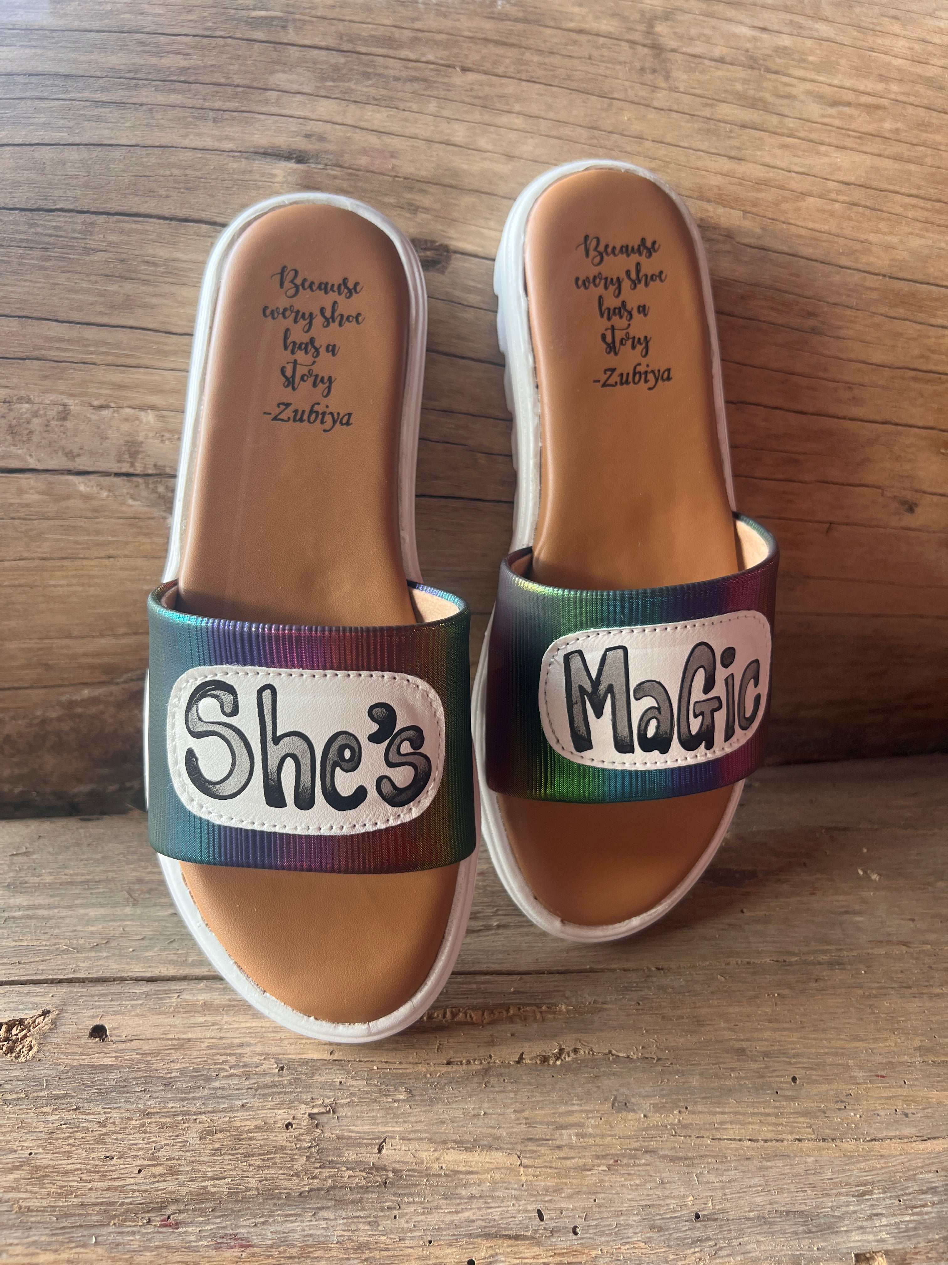 She’s Magic iridescent slides