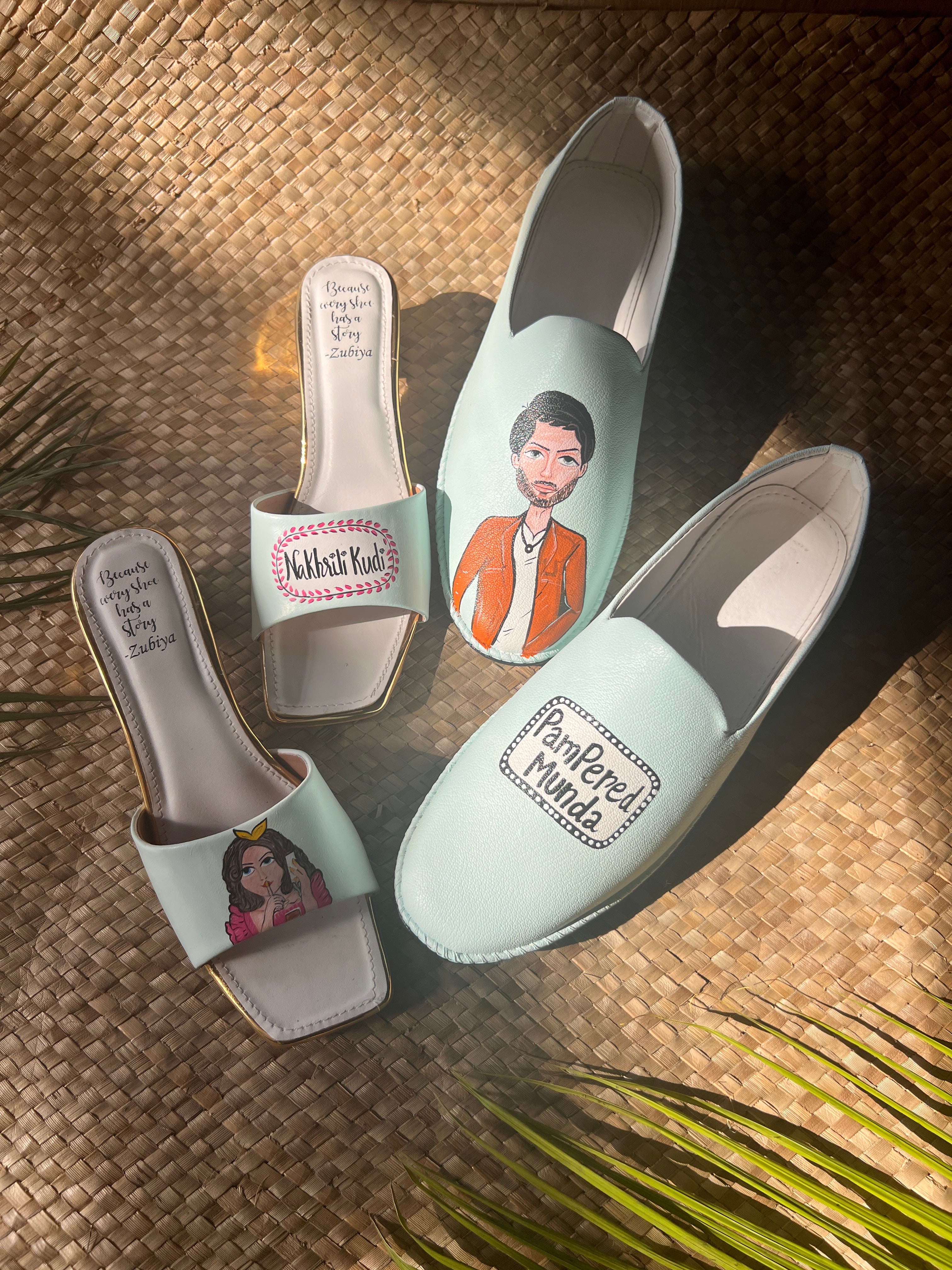 Powder blue cutesy couple combo