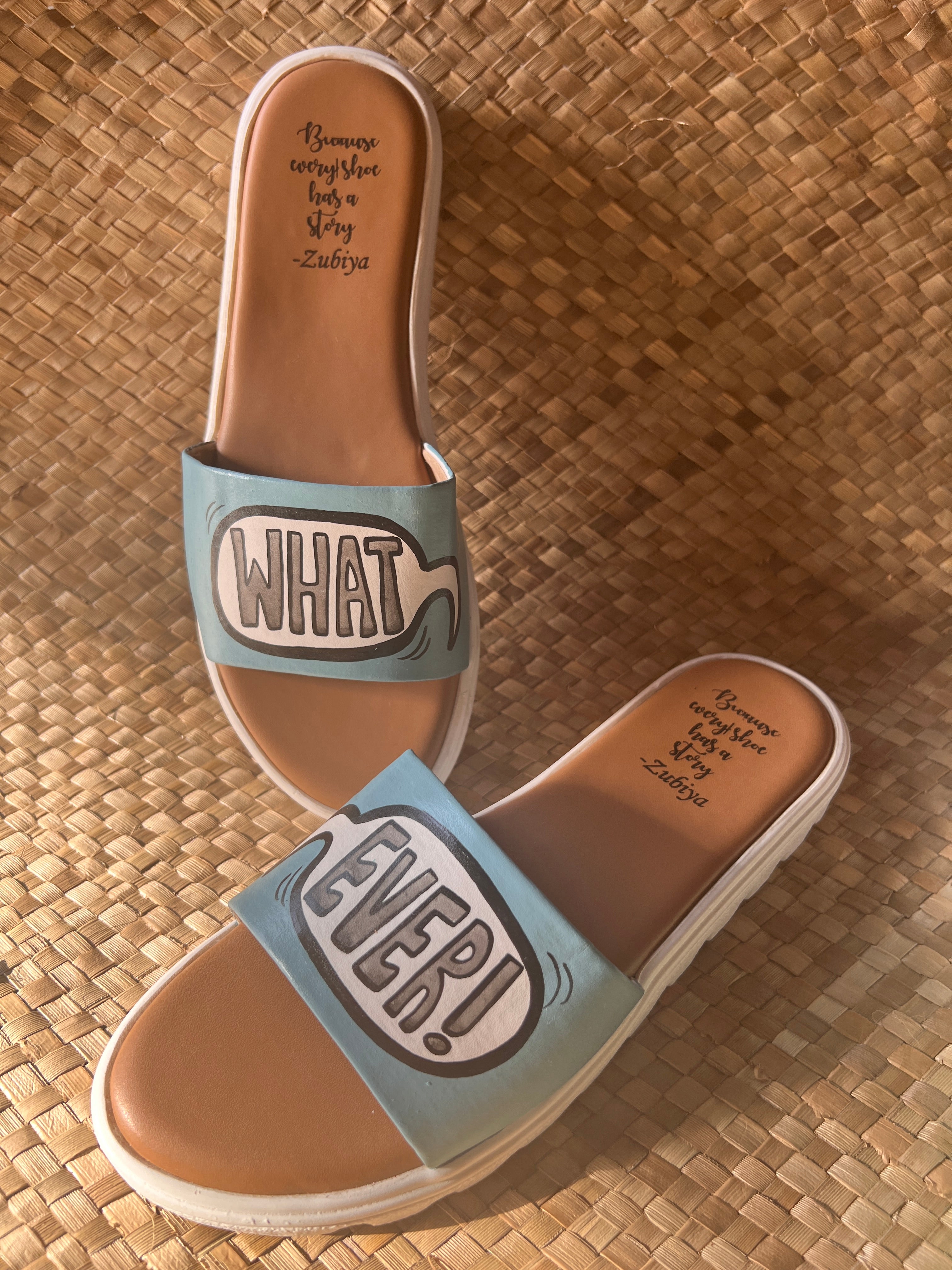 Whatever!!Chalk blue slides
