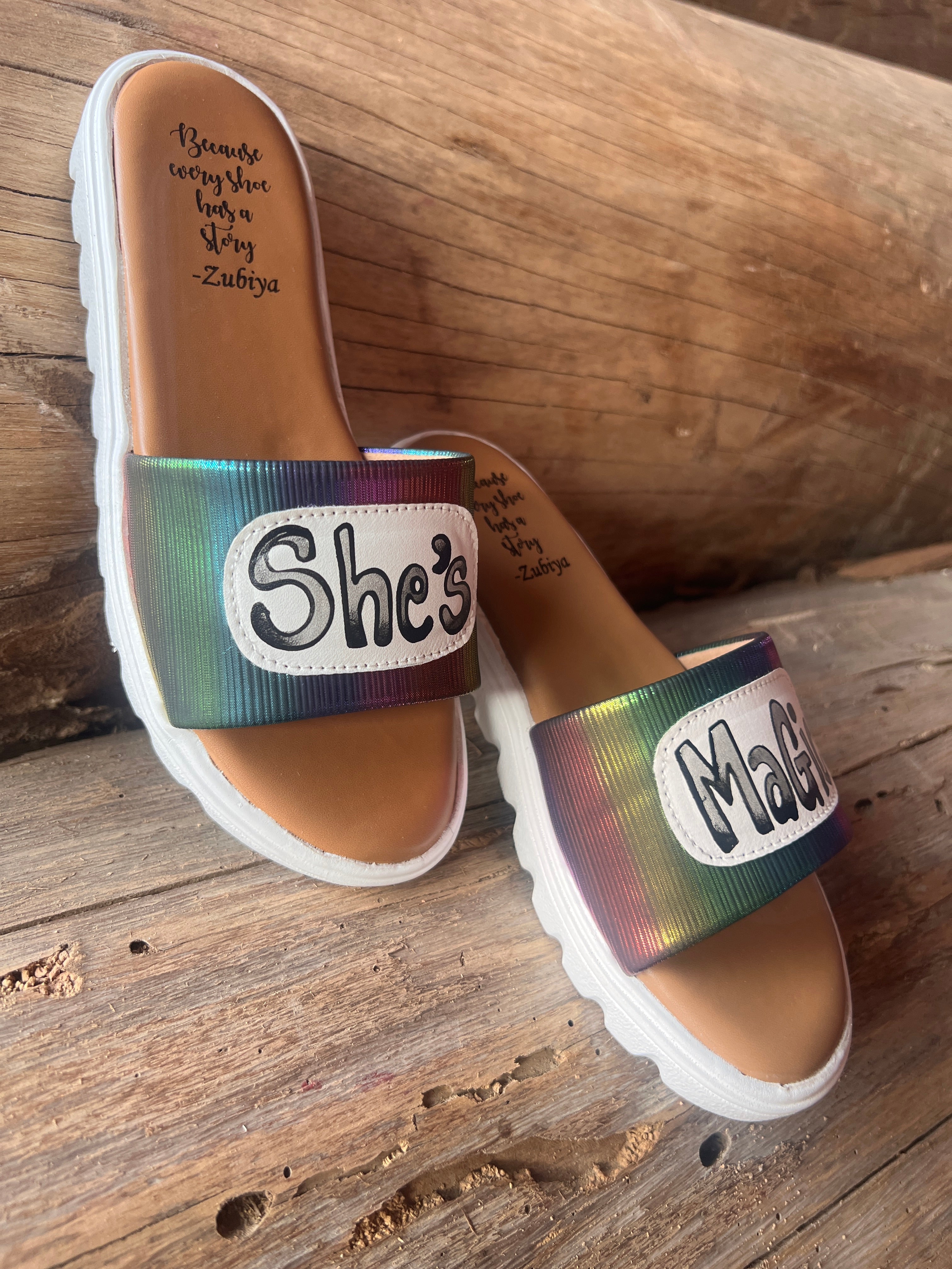 She’s Magic iridescent slides