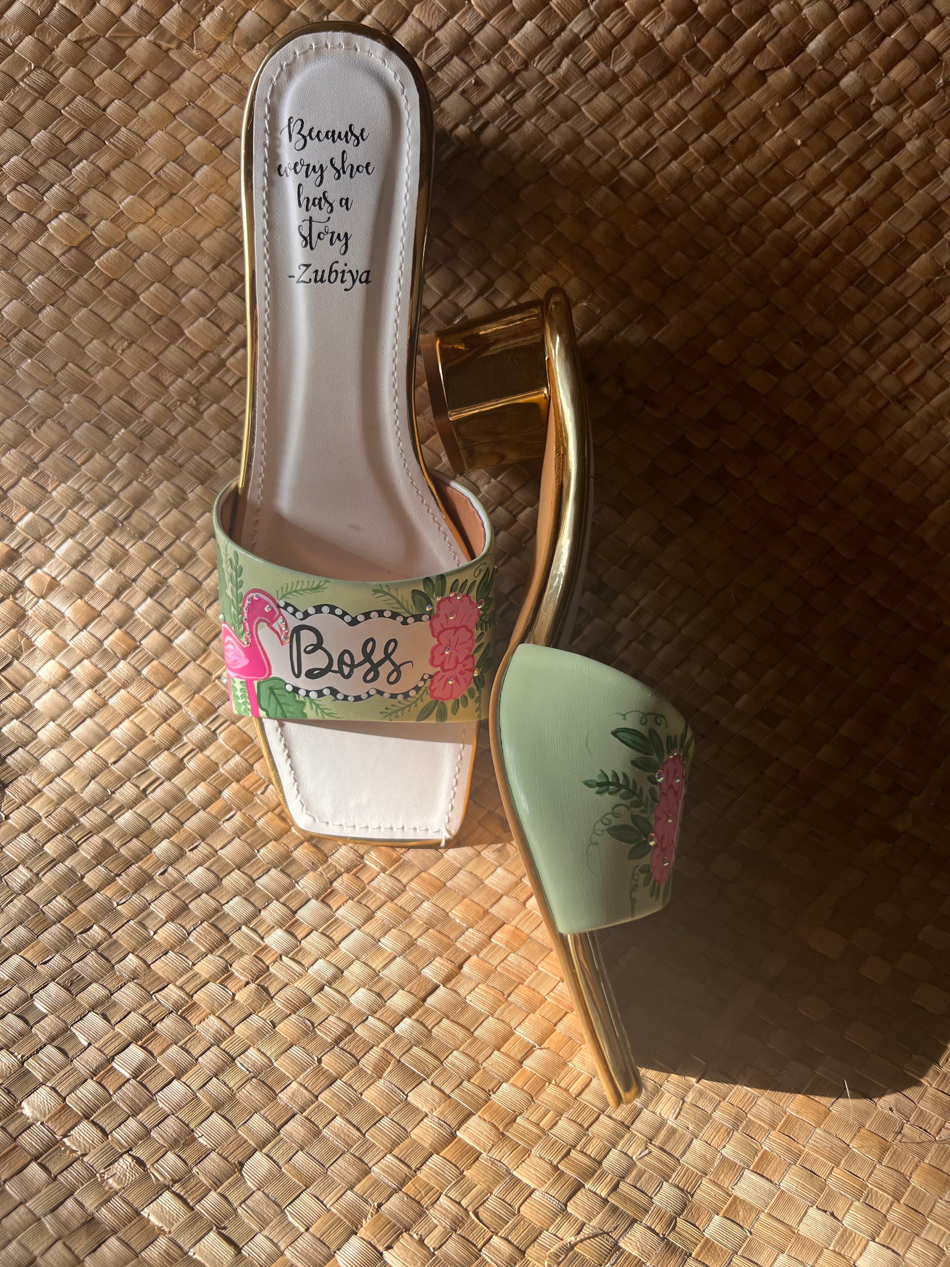 flamingo mint green boss bride