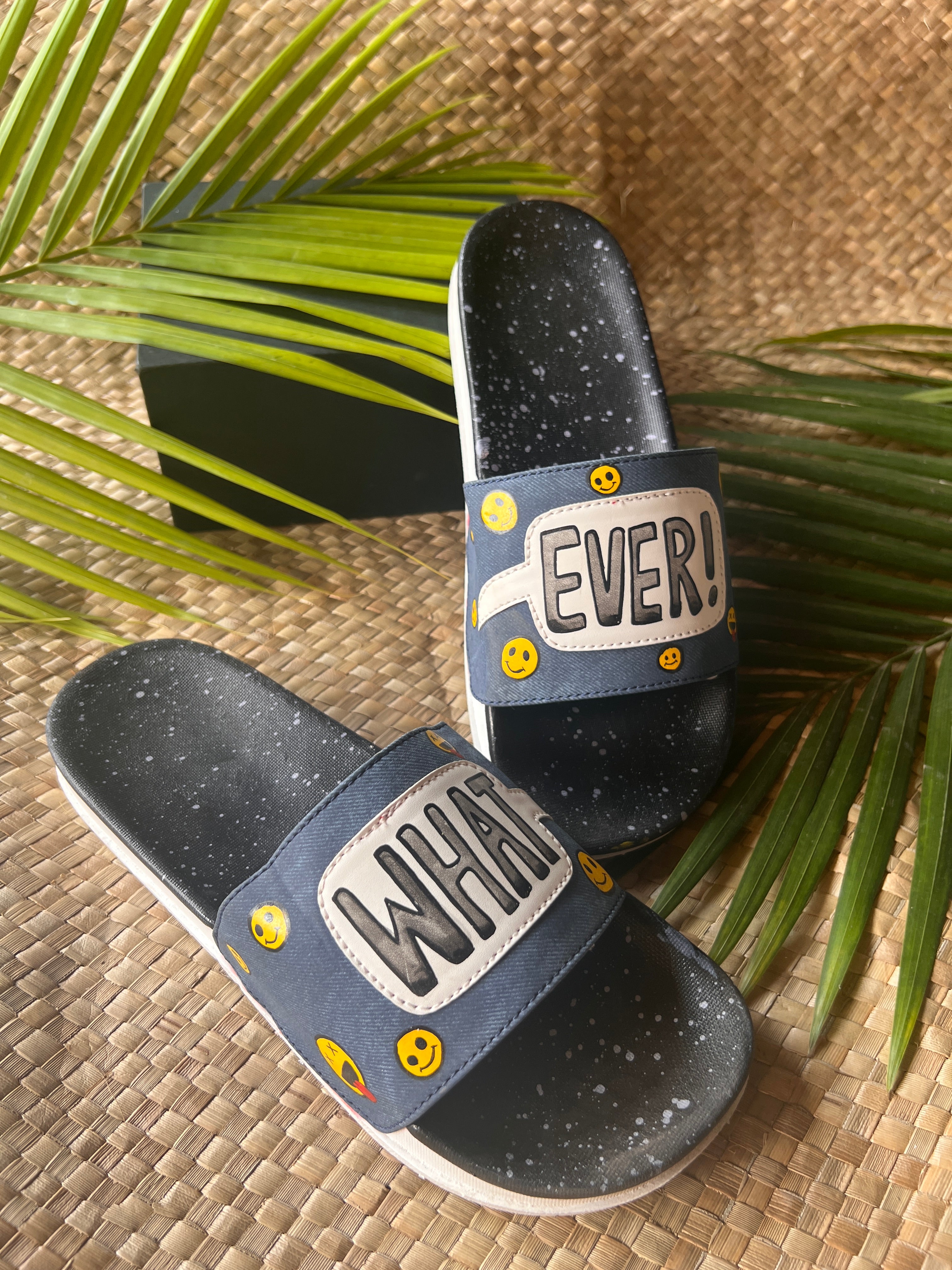 Whatever denim men’s slides