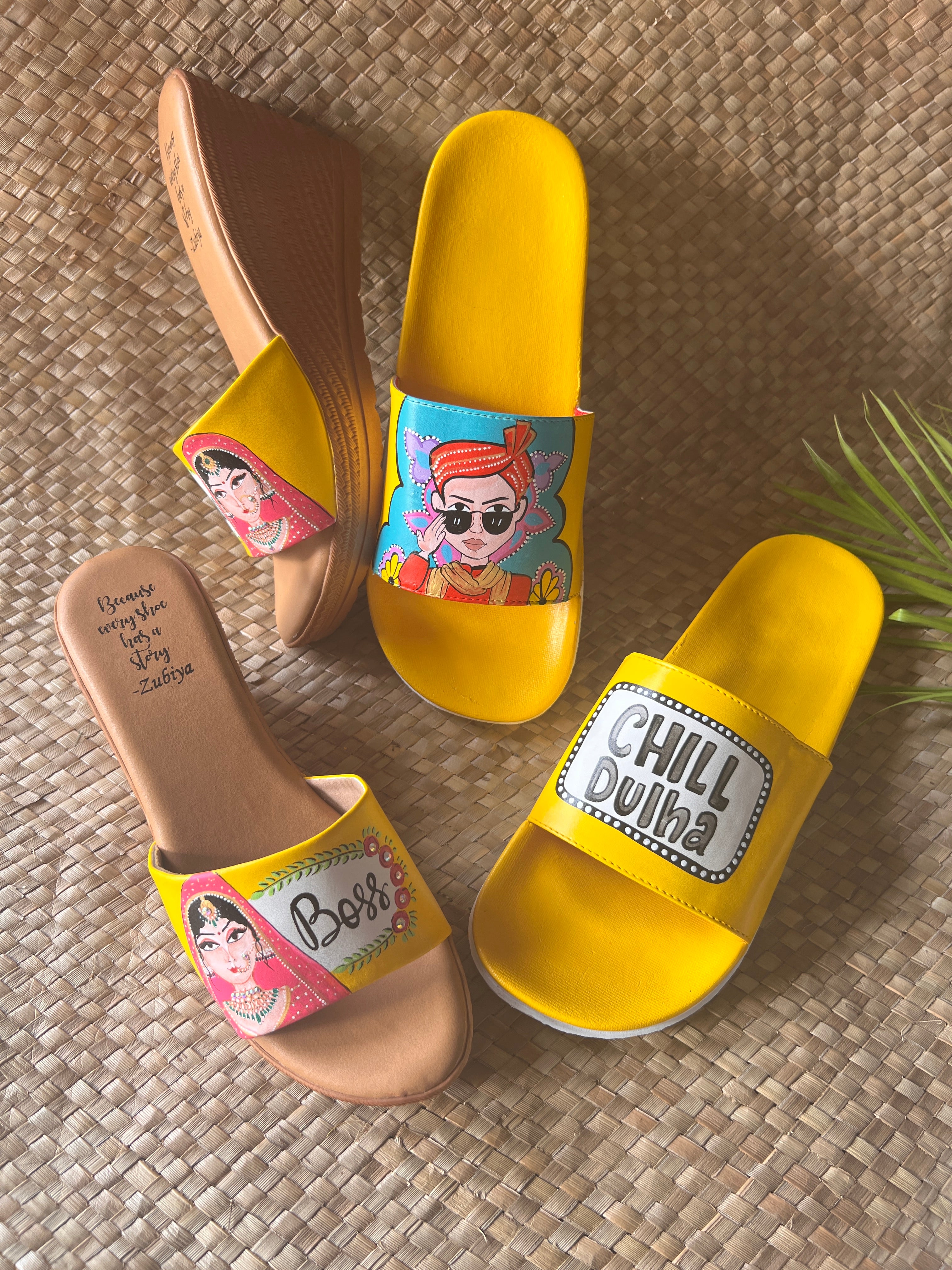 Chill dulha -boss bride wedges couple combo