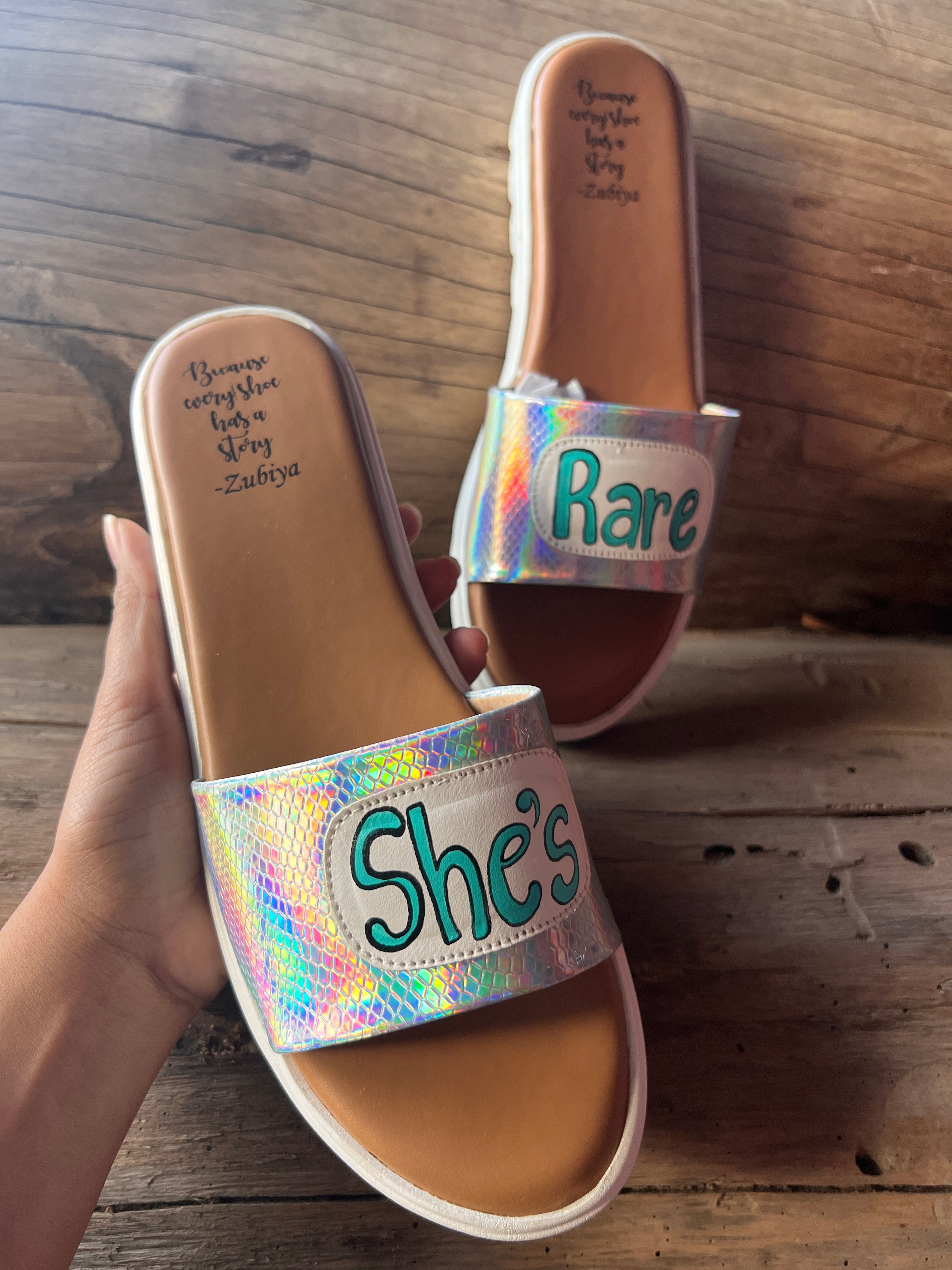 She’s rare iridescent slides