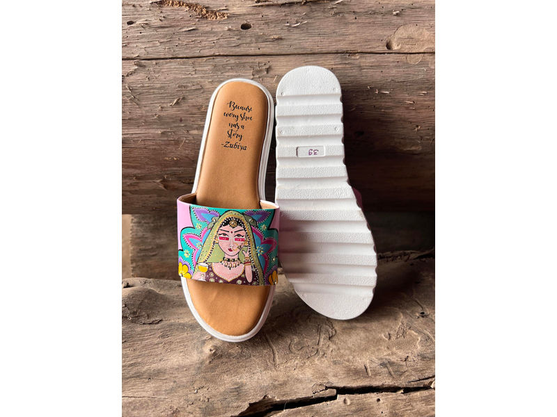 Baby Pink Swag Dulhan Artwork Flats