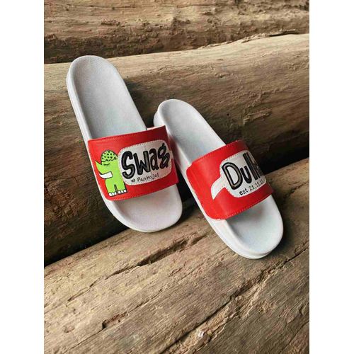 Red Mens Slides