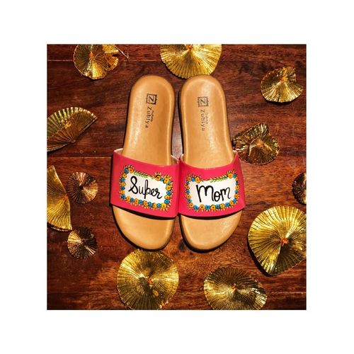 Super Mom (Coral Pink) Slides